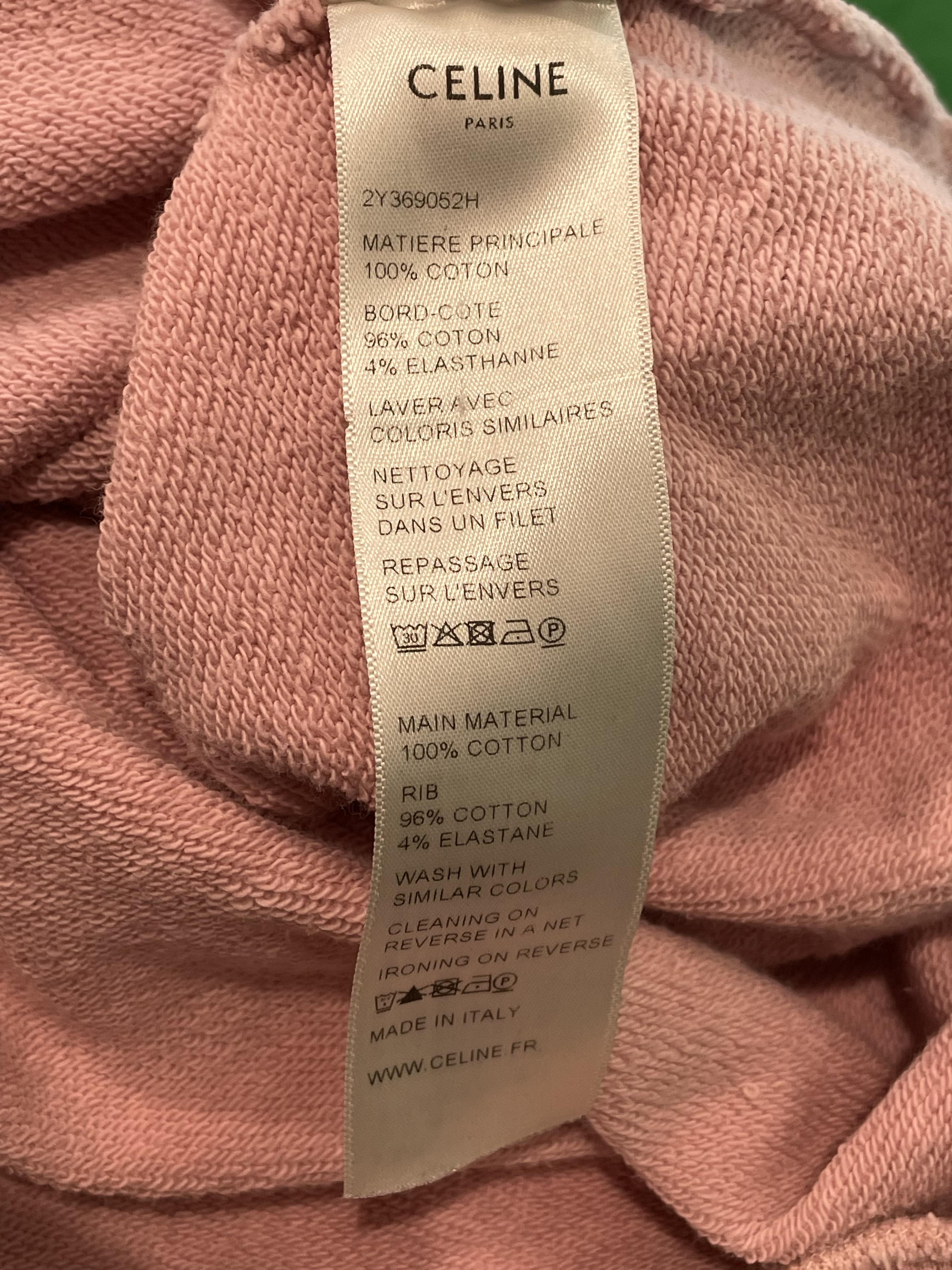 Celine Classic Logo Pink & Black Hoodie