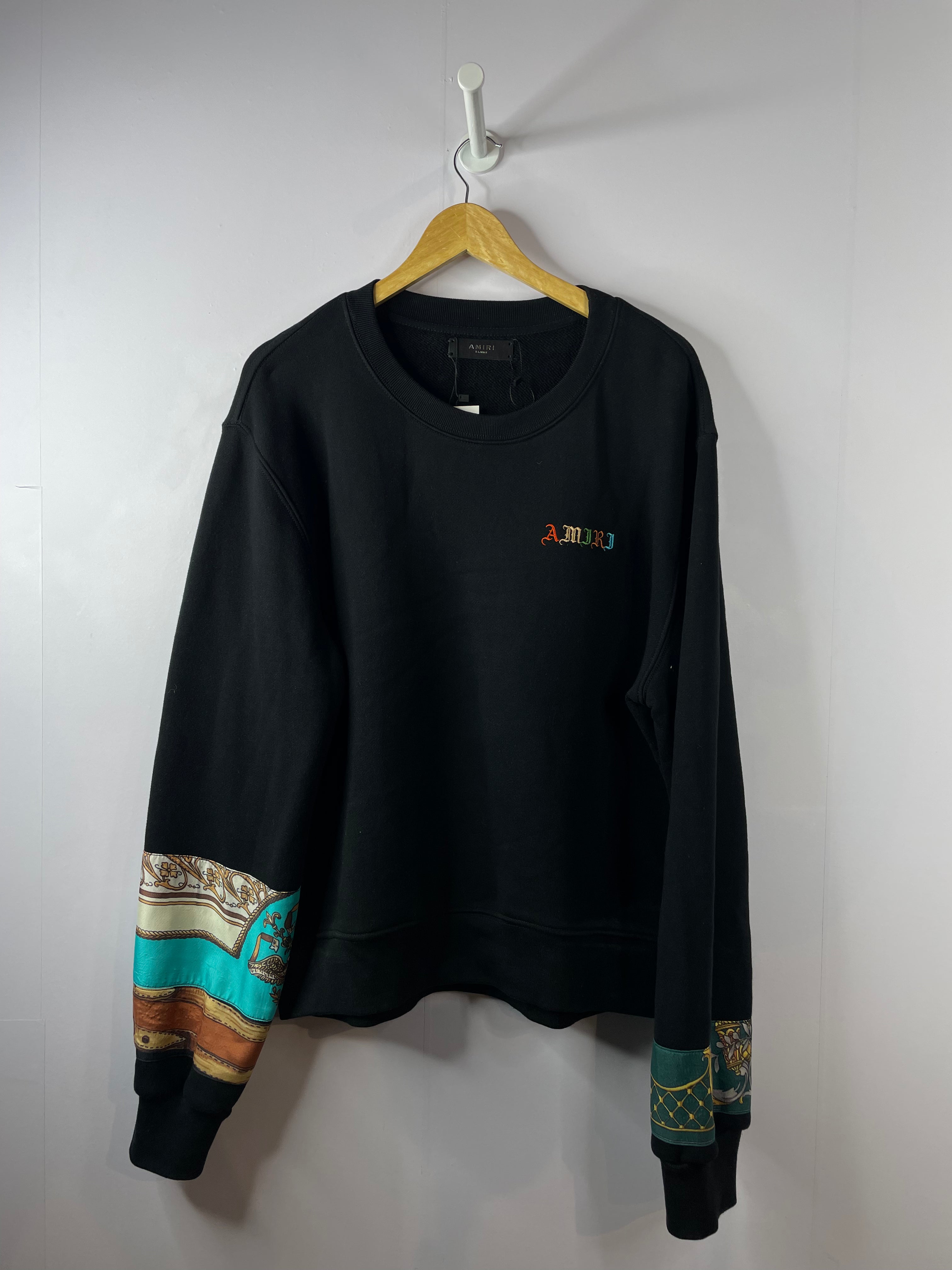 Amiri Art Patchwork Black Crewneck