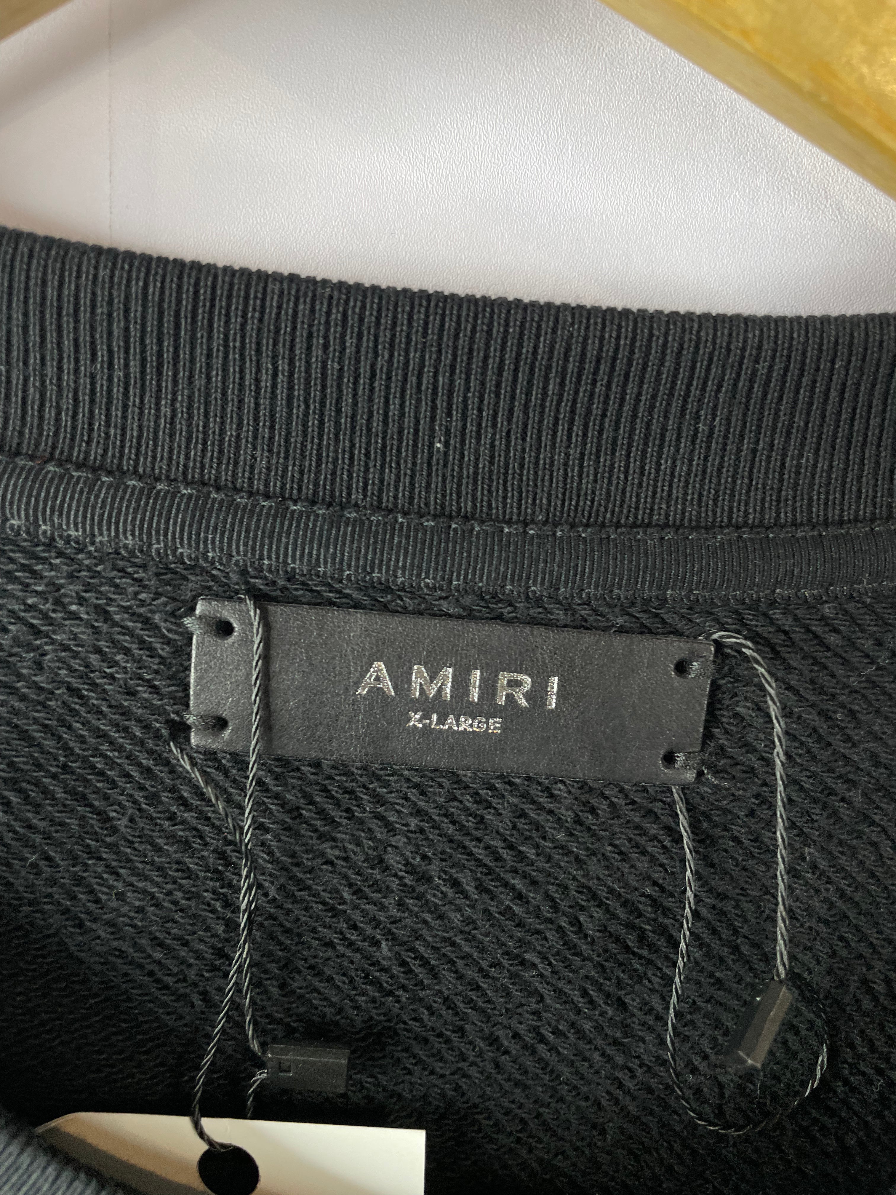 Amiri Art Patchwork Black Crewneck