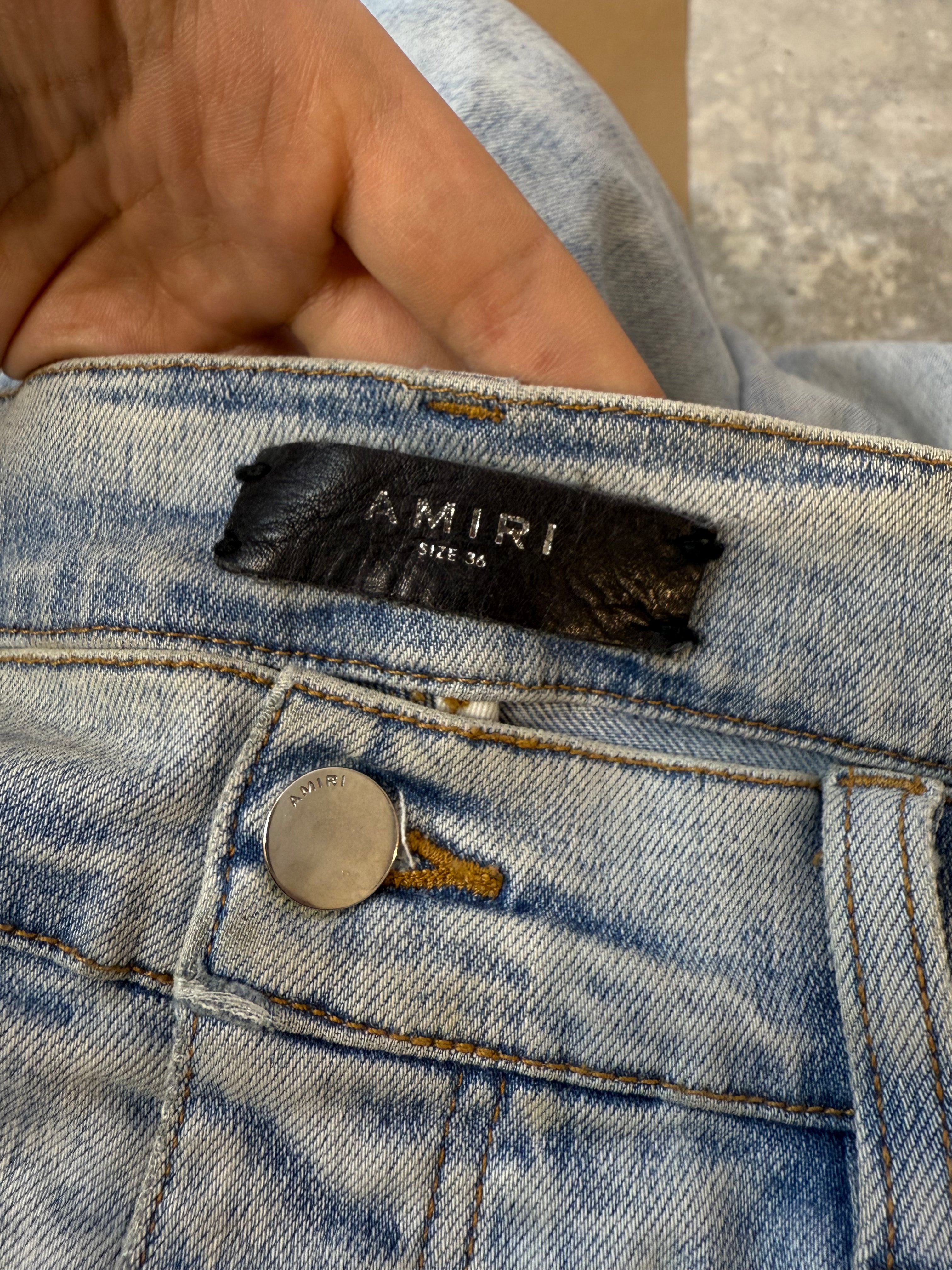 Amiri MX1 Light Wash Tan Used 34