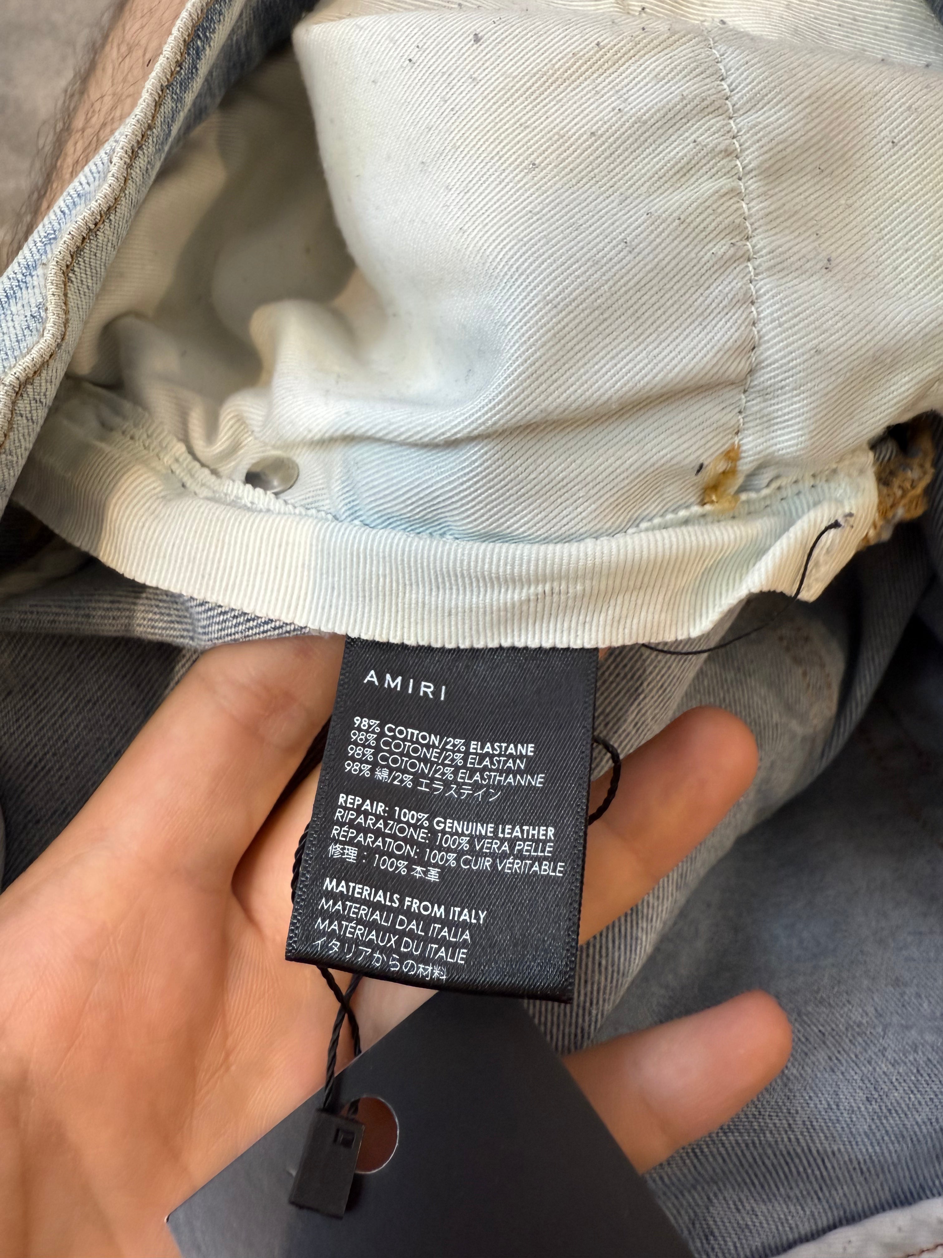 Amiri MX1 Light Wash Tan Used 34