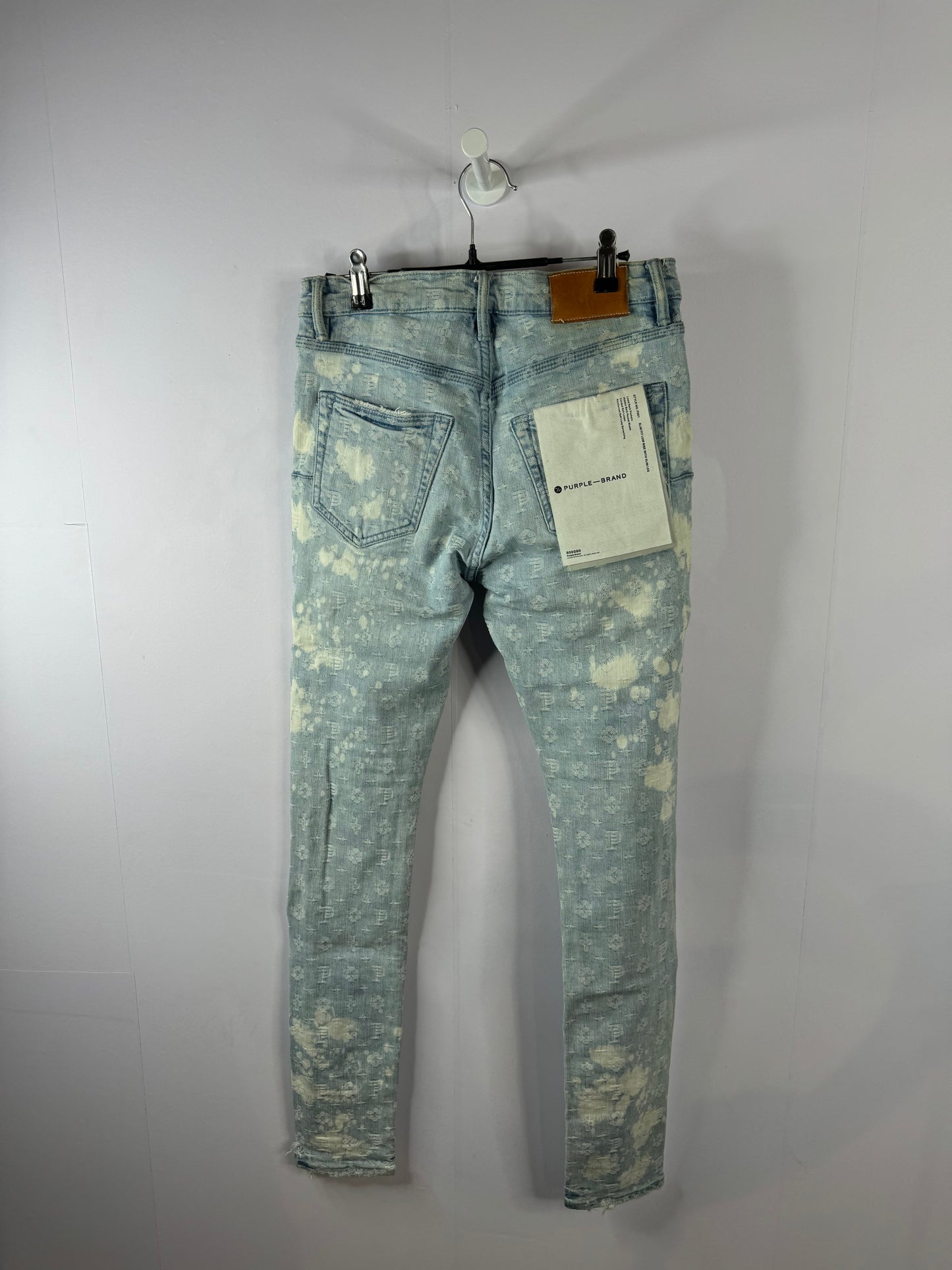Purple Jeans Light Wash Monogram Used 28