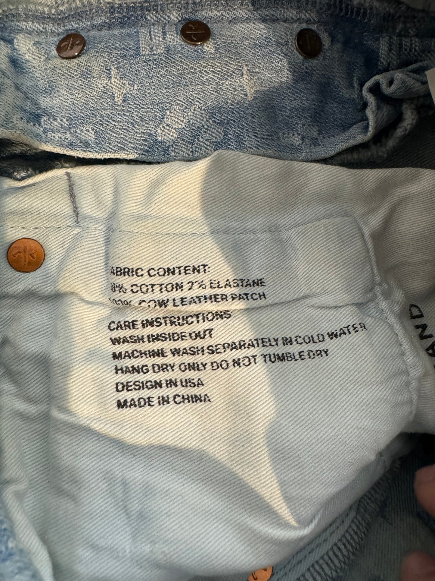 Purple Jeans Light Wash Monogram Used 28