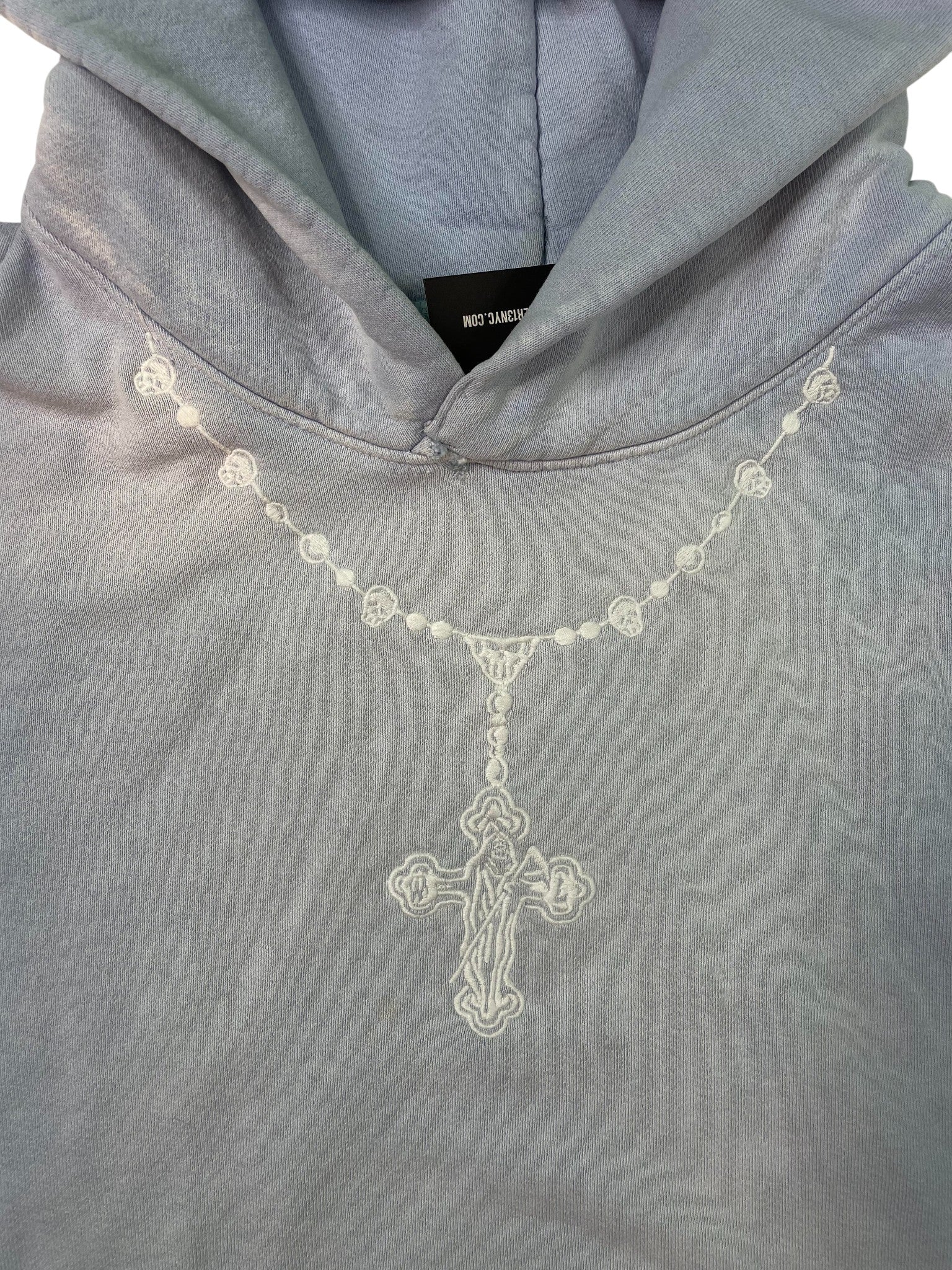 Warren Lotas Cross Chain Baby Blue Hoodie