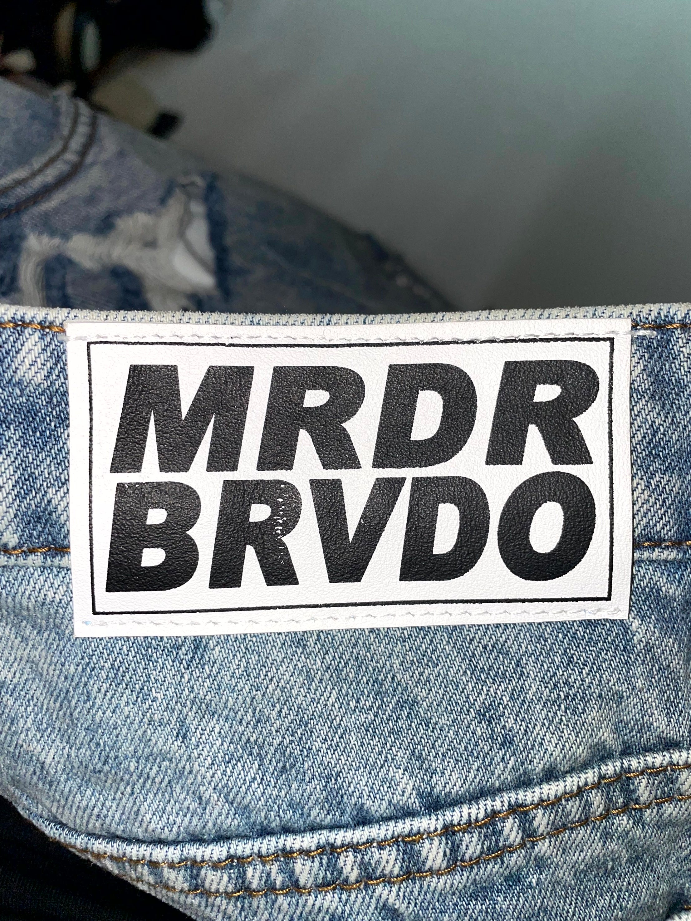 WDW Ultra Flare Scripture Light Wash Denim Jeans