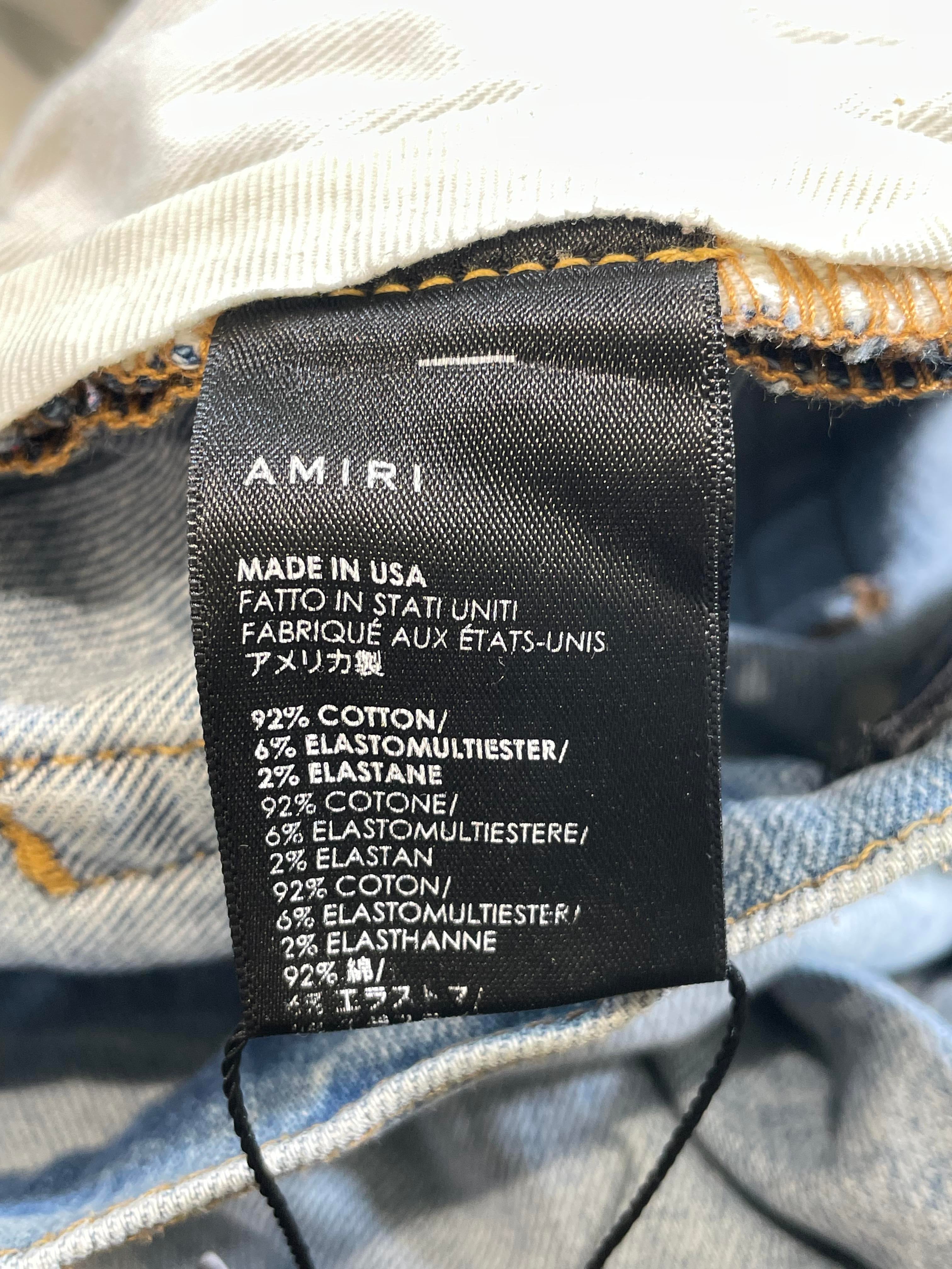 Amiri MX1 'Art Patch' Light Wash Jeans