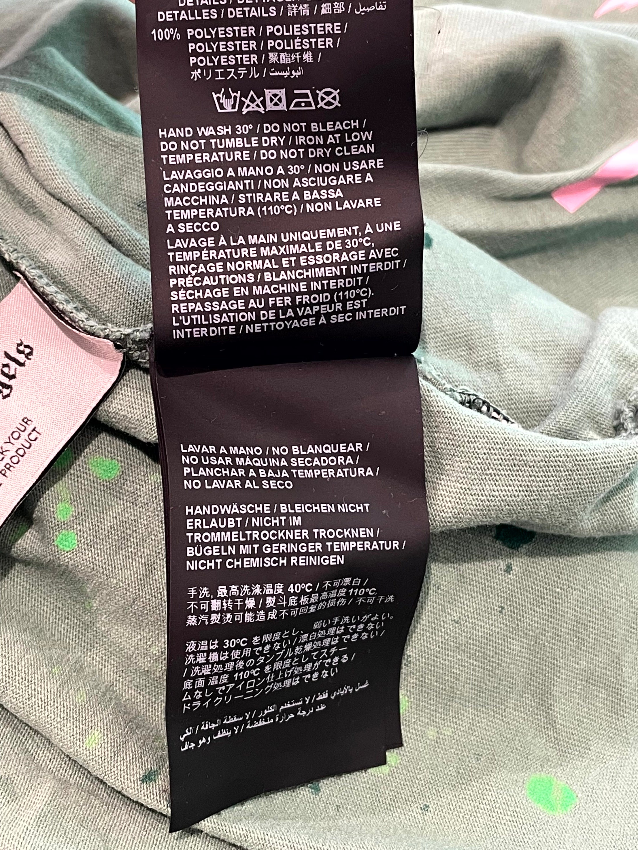 Palm Angels Paint Splatter Green Tee