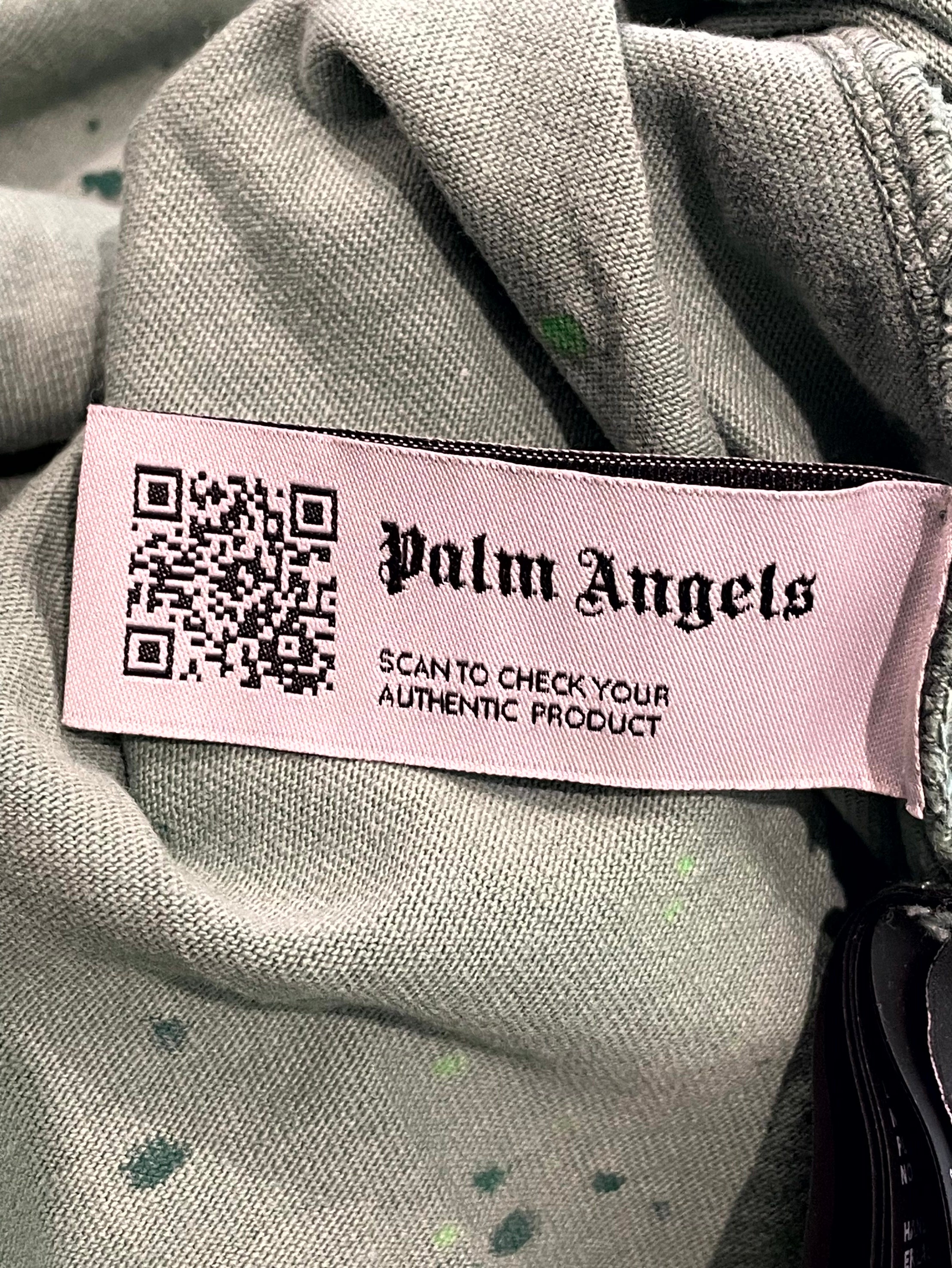 Palm Angels Paint Splatter Green Tee