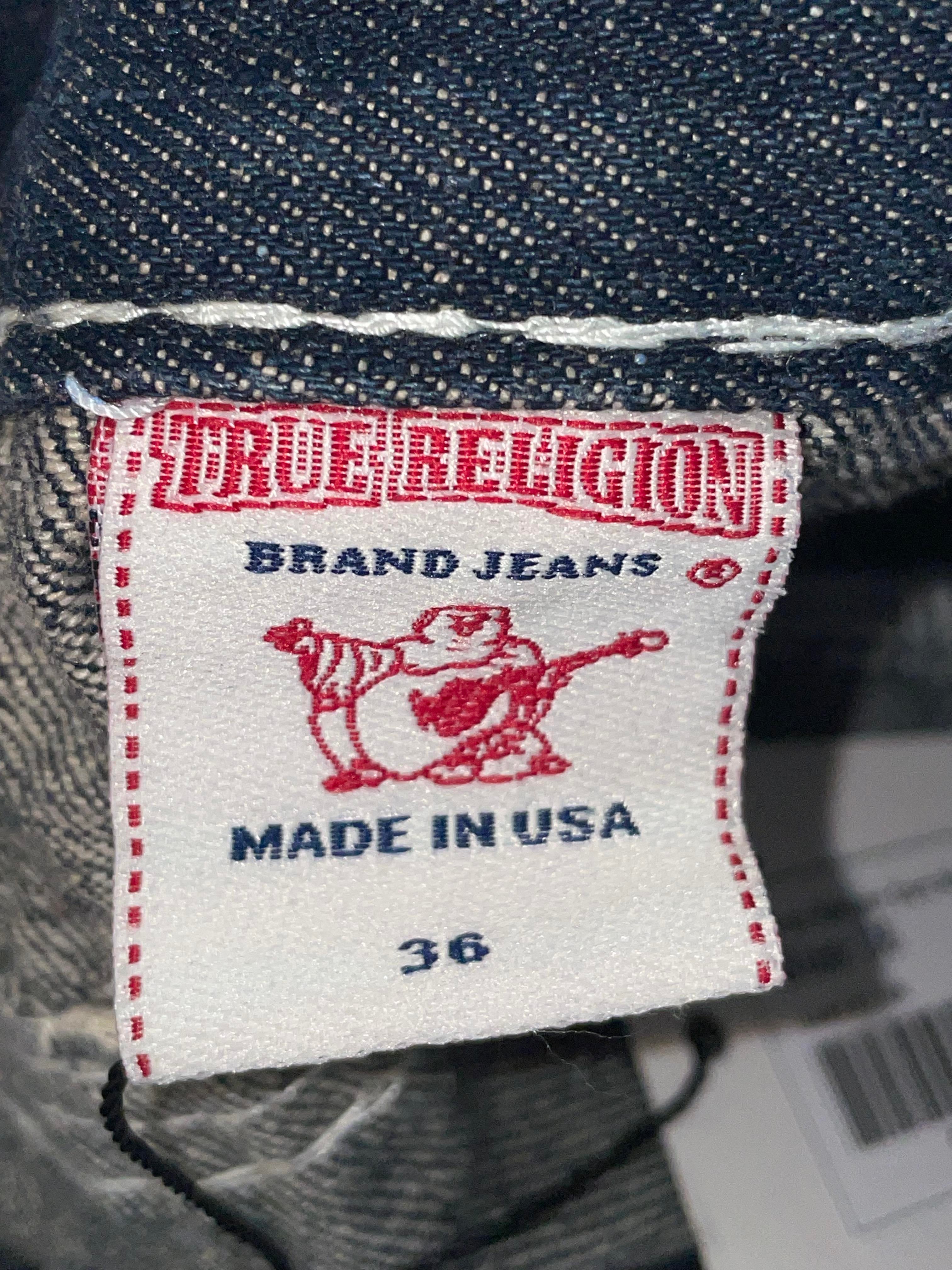 True Religon Dark Wash Distressed Jeans