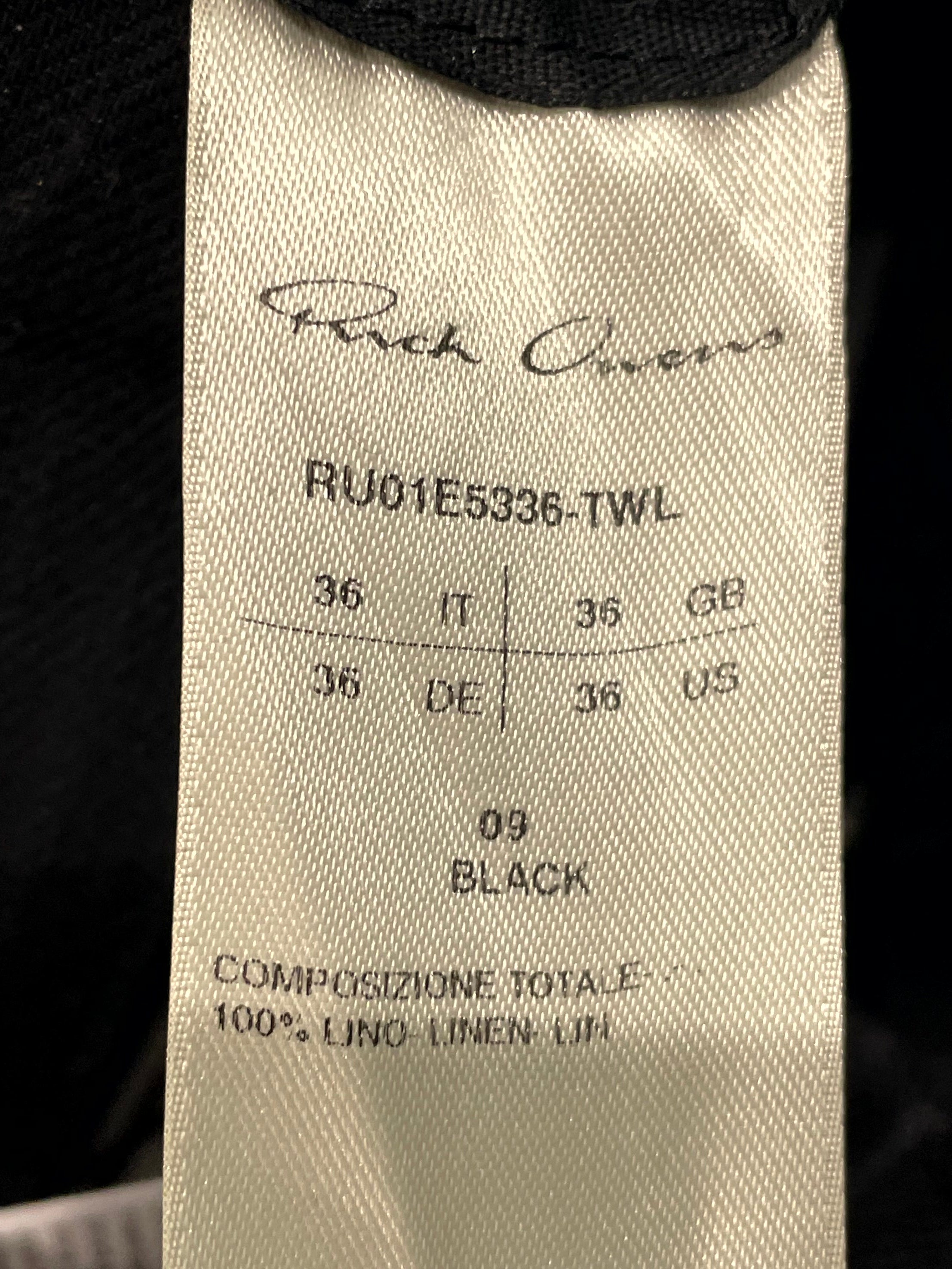 Rick Owens Bolan Cargo Black Pants