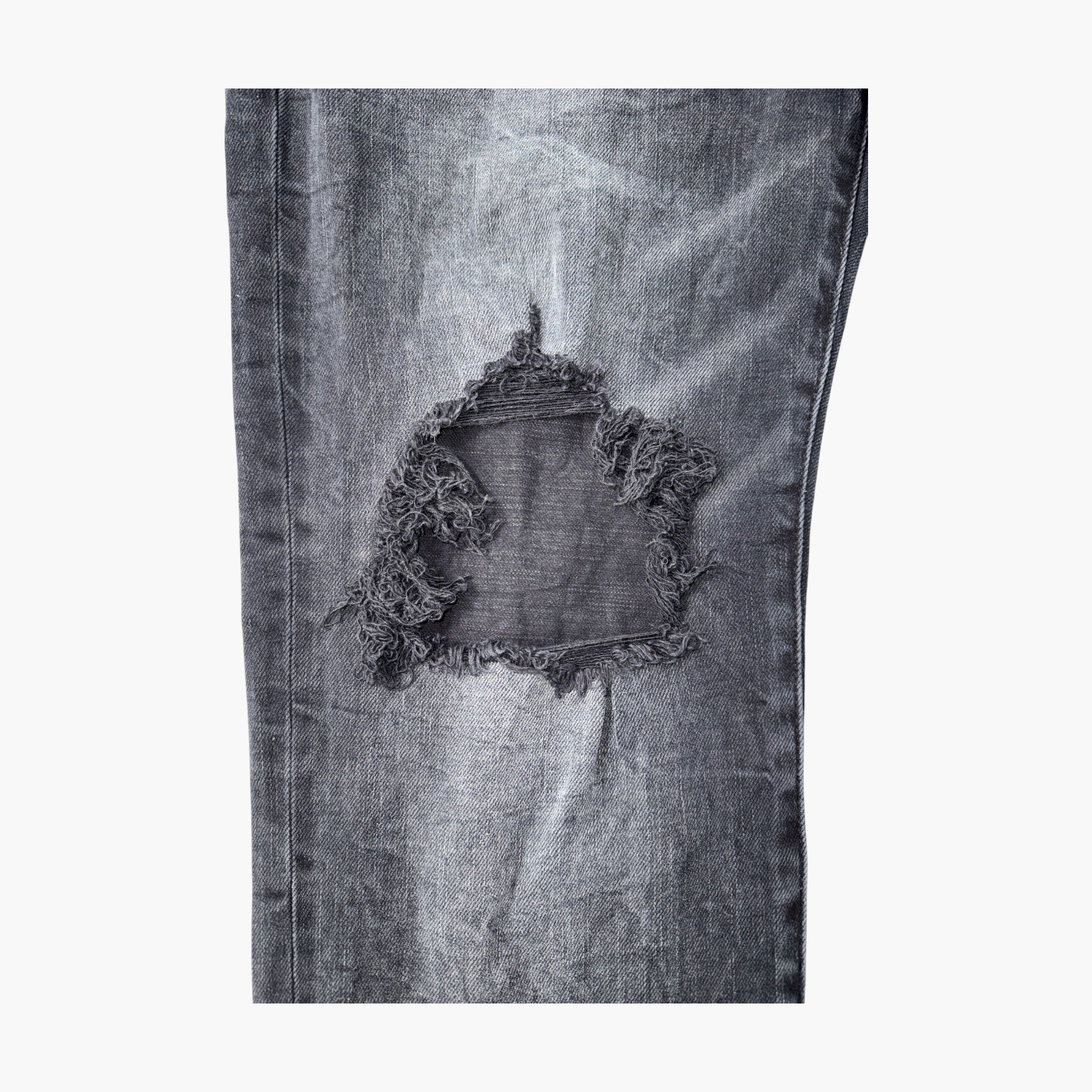 Purple Brand Black Knee Rip Jeans