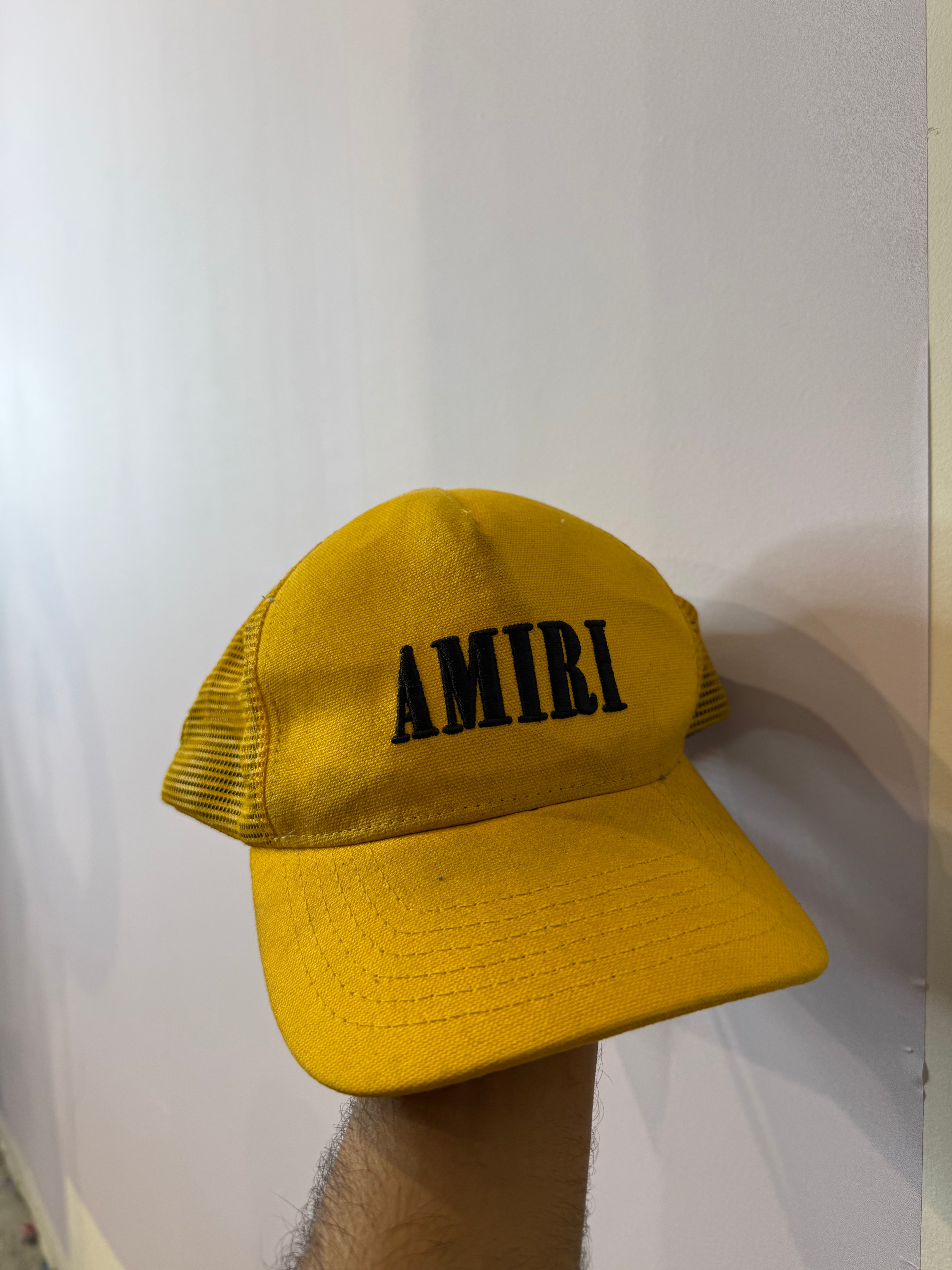 Amiri Core Logo Trucker Yellow Black Used OS