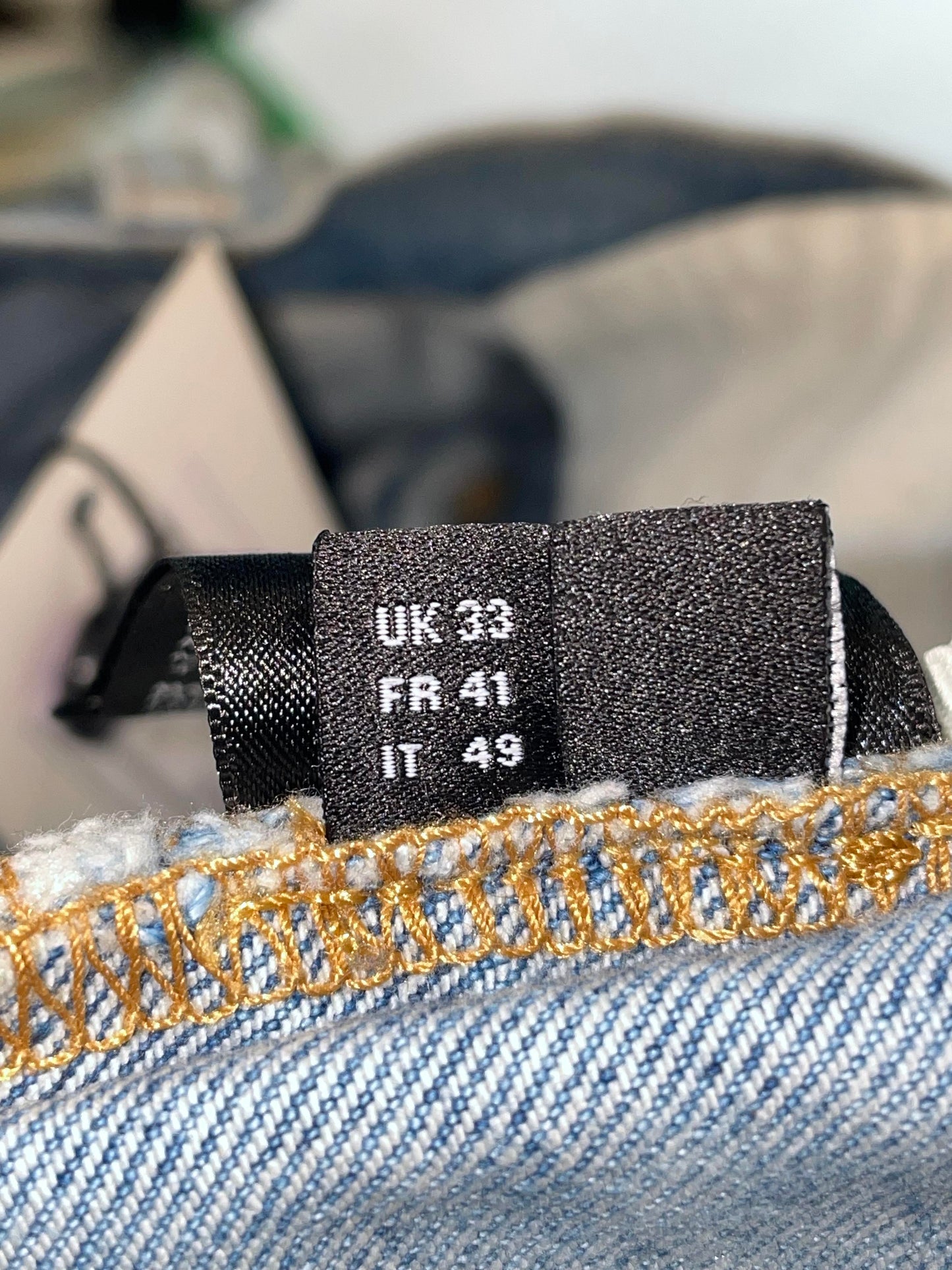 Amiri MX1 Light Wash Zebra Patch Jeans