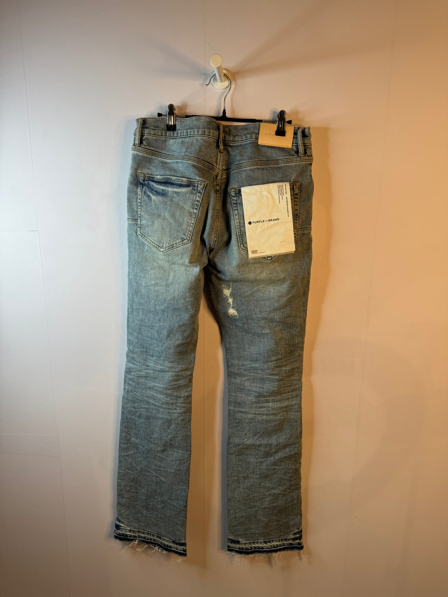 Purple Jeans Light Wash Distressed New With Tags 32
