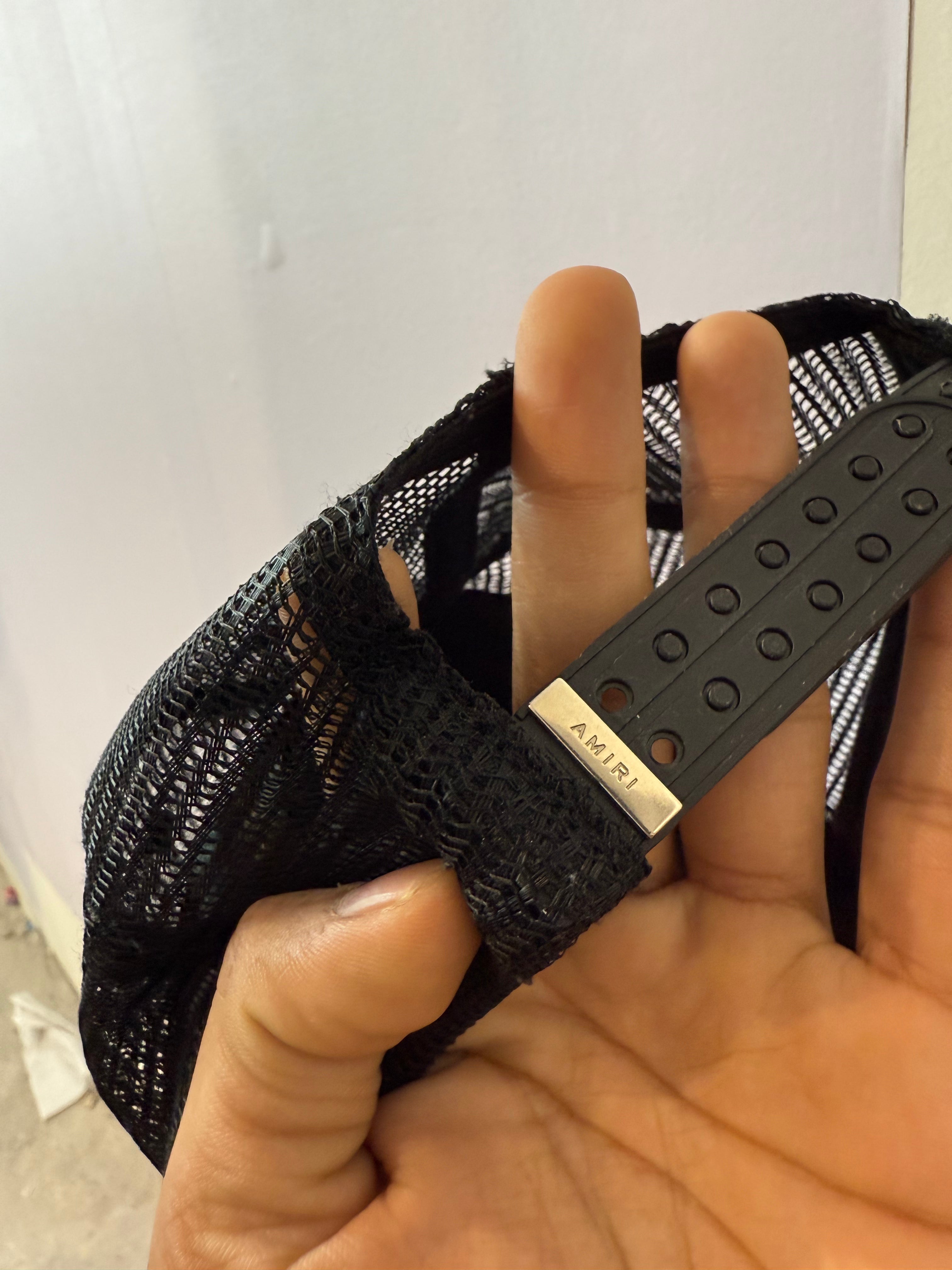 Amiri Three Star Black White Trucker Hat