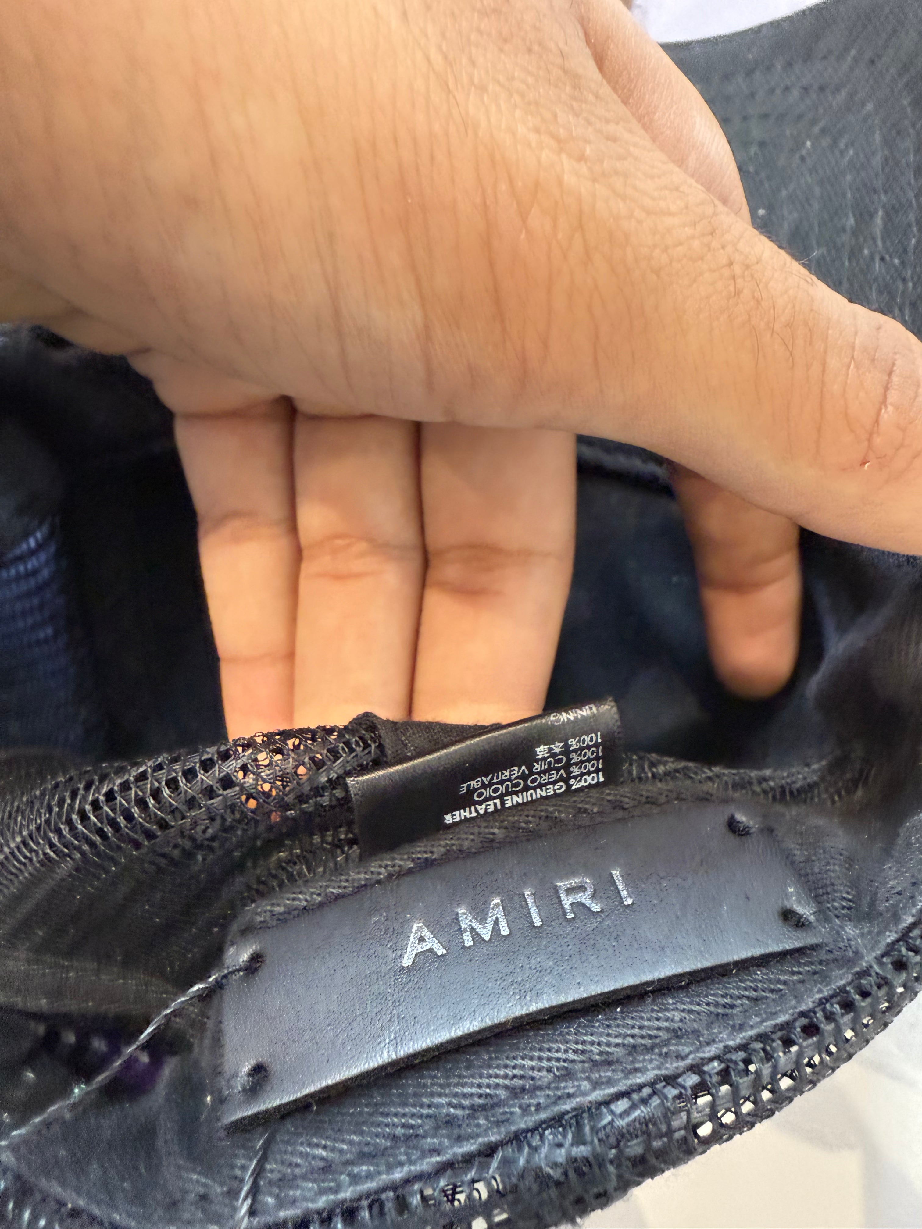 Amiri Three Star Black White Trucker Hat