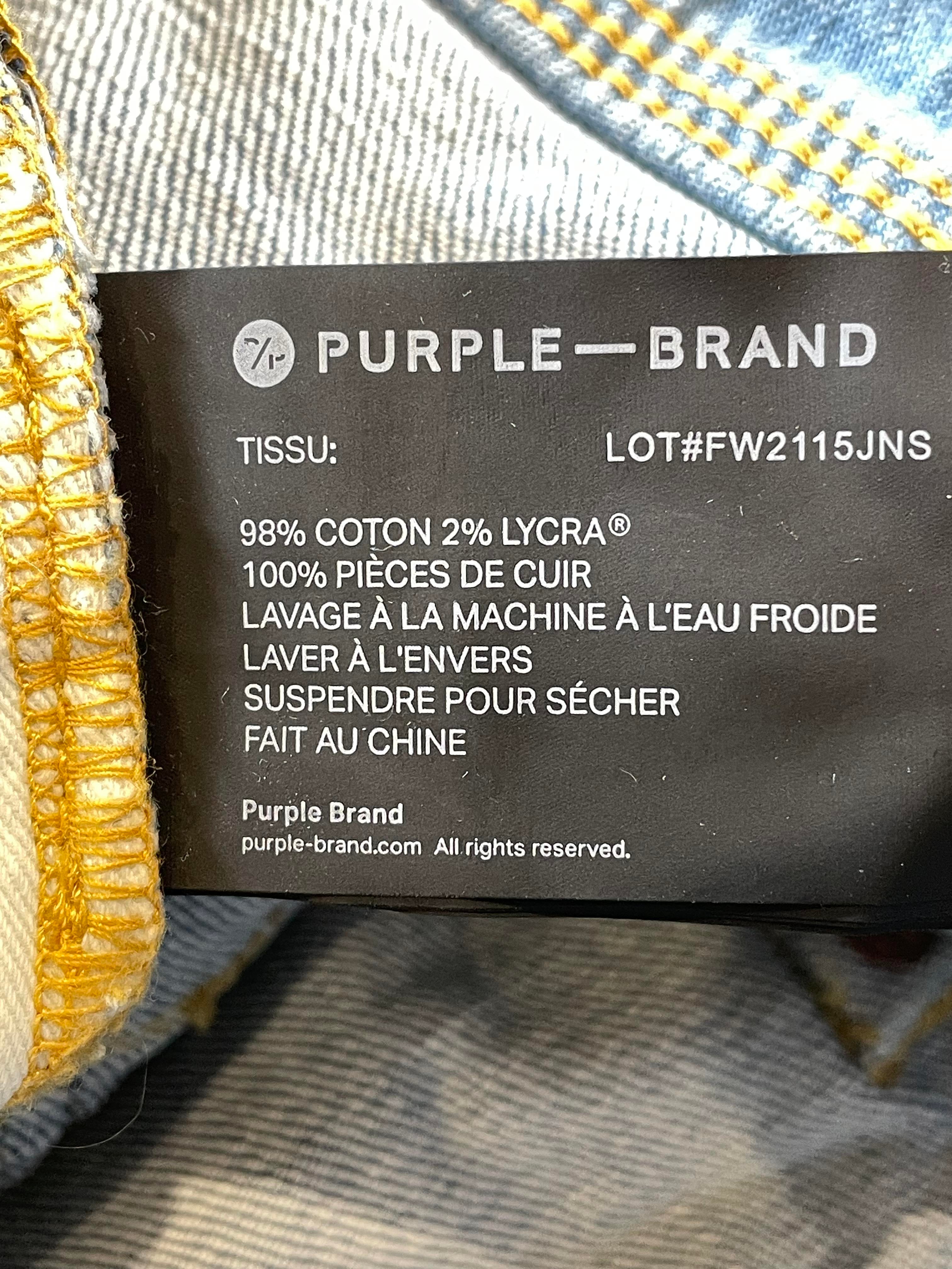 Purple Brand Light Wash Knee Rip Jeans