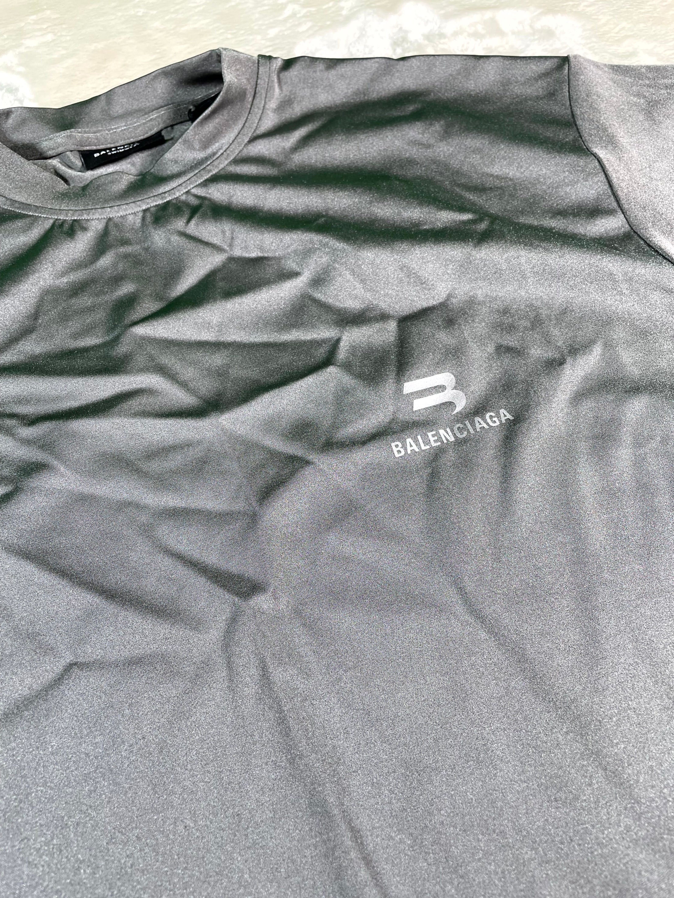 Balenciaga Spandex Silver Tee