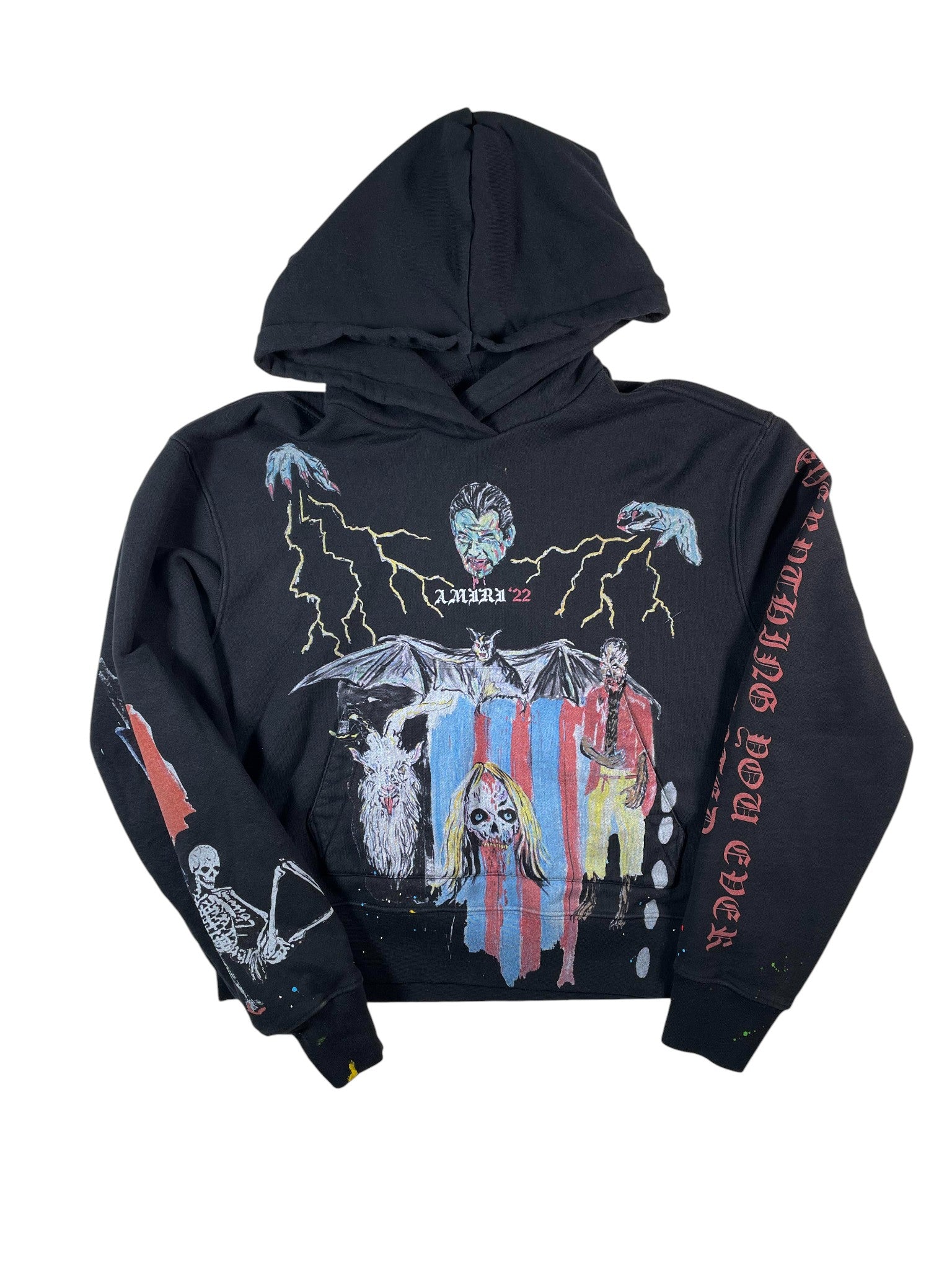 Amiri 'Wes Lang' Multi Black Hoodie