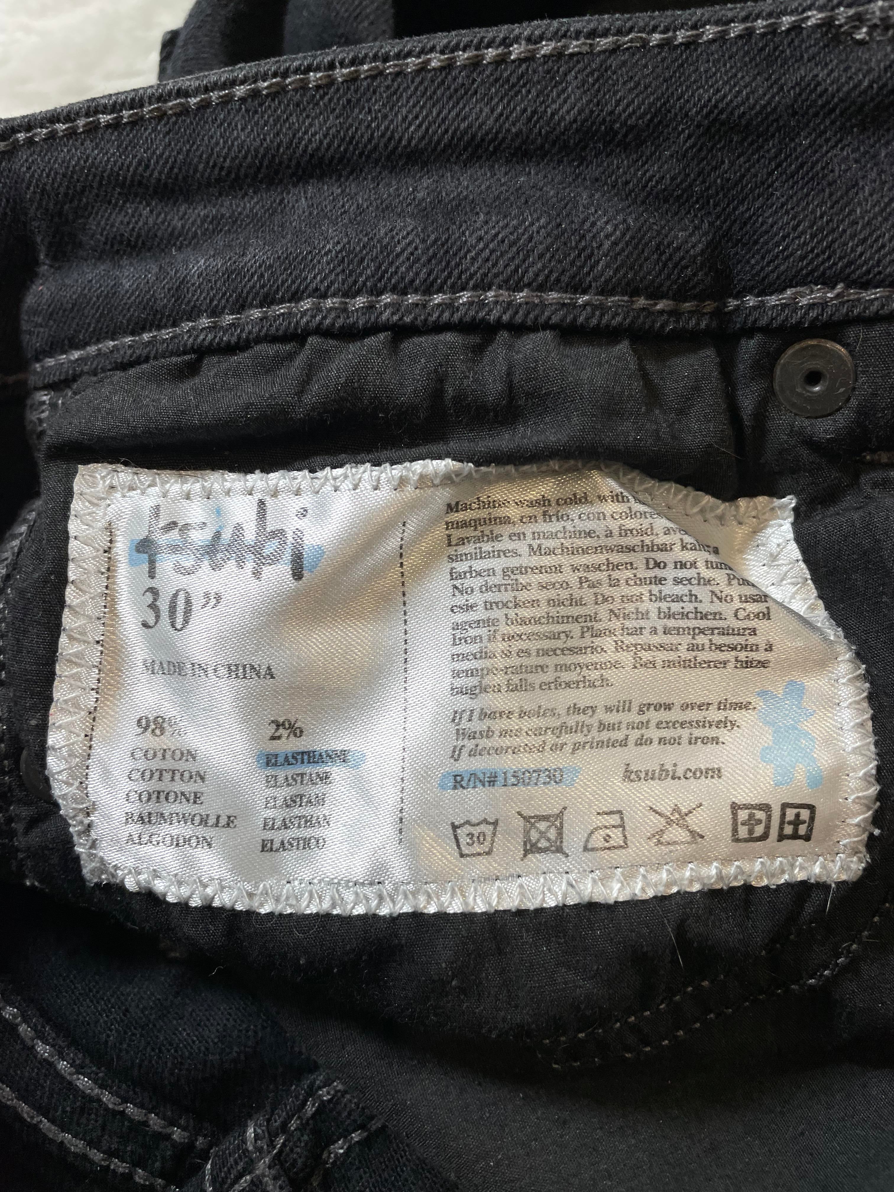 Ksubi White Logo Black Jeans
