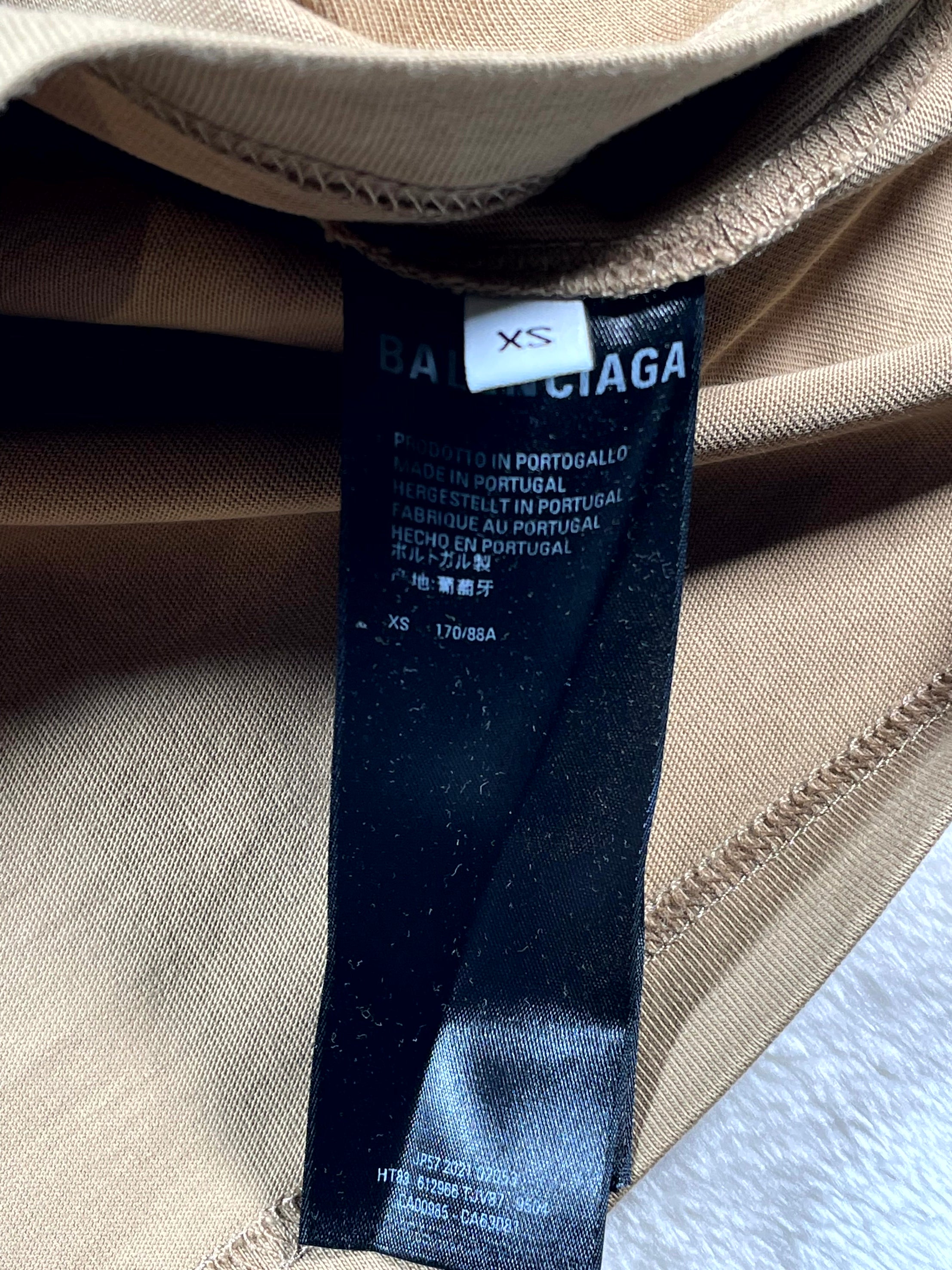 Balenciaga BB Logo Beige Tee