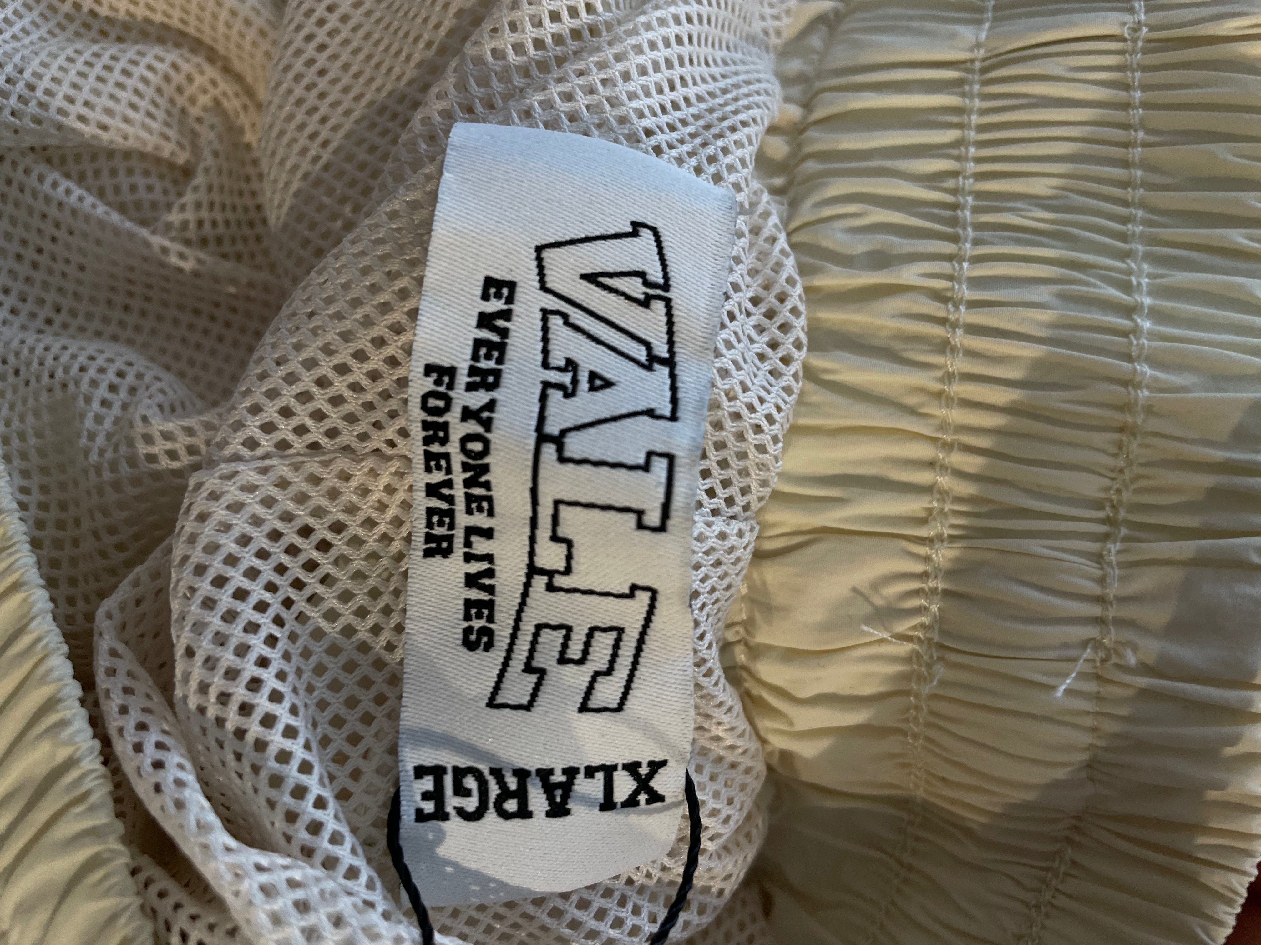 VALE Cream & Red Parachute Pants