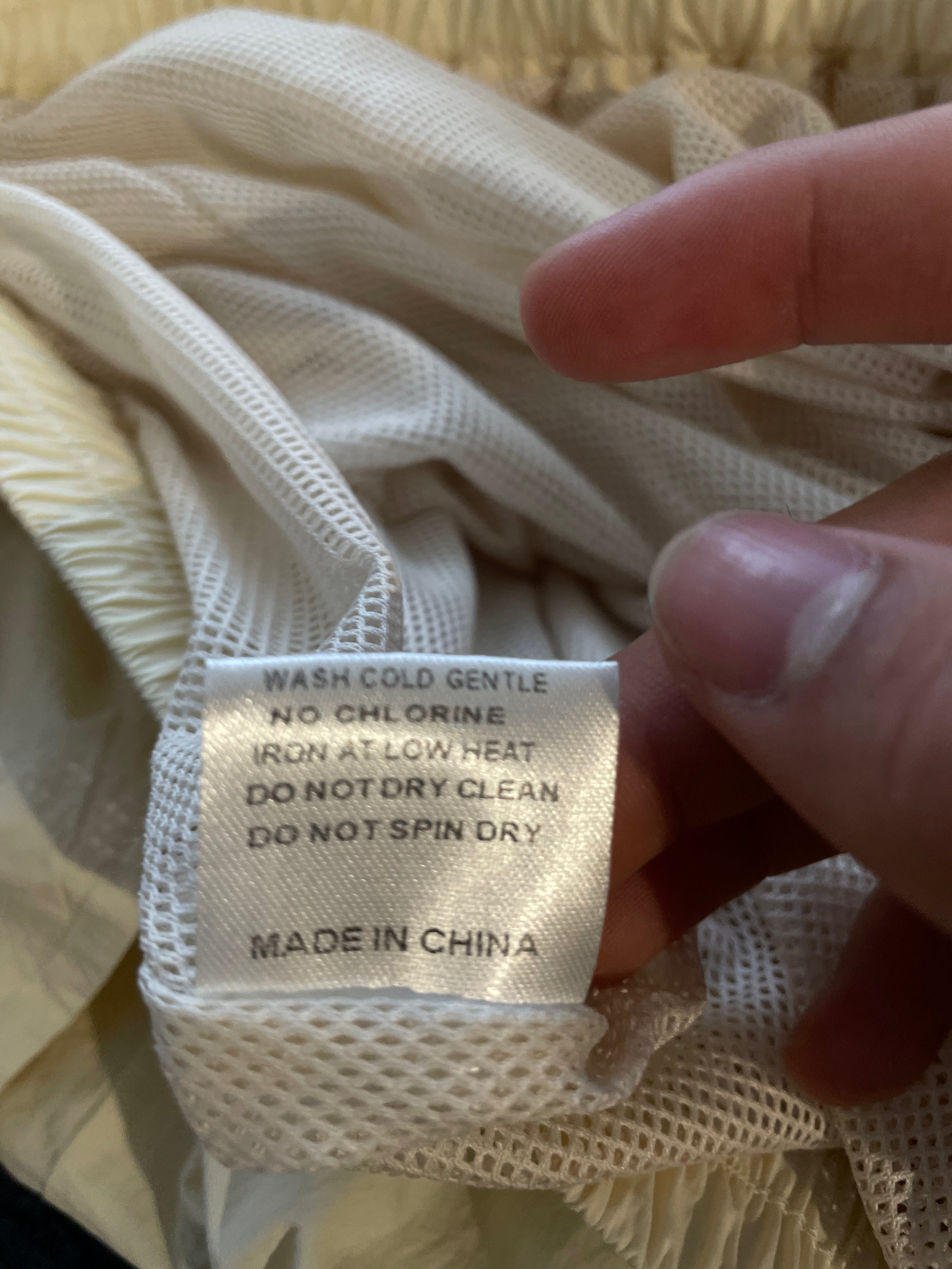 VALE Cream & Red Parachute Pants