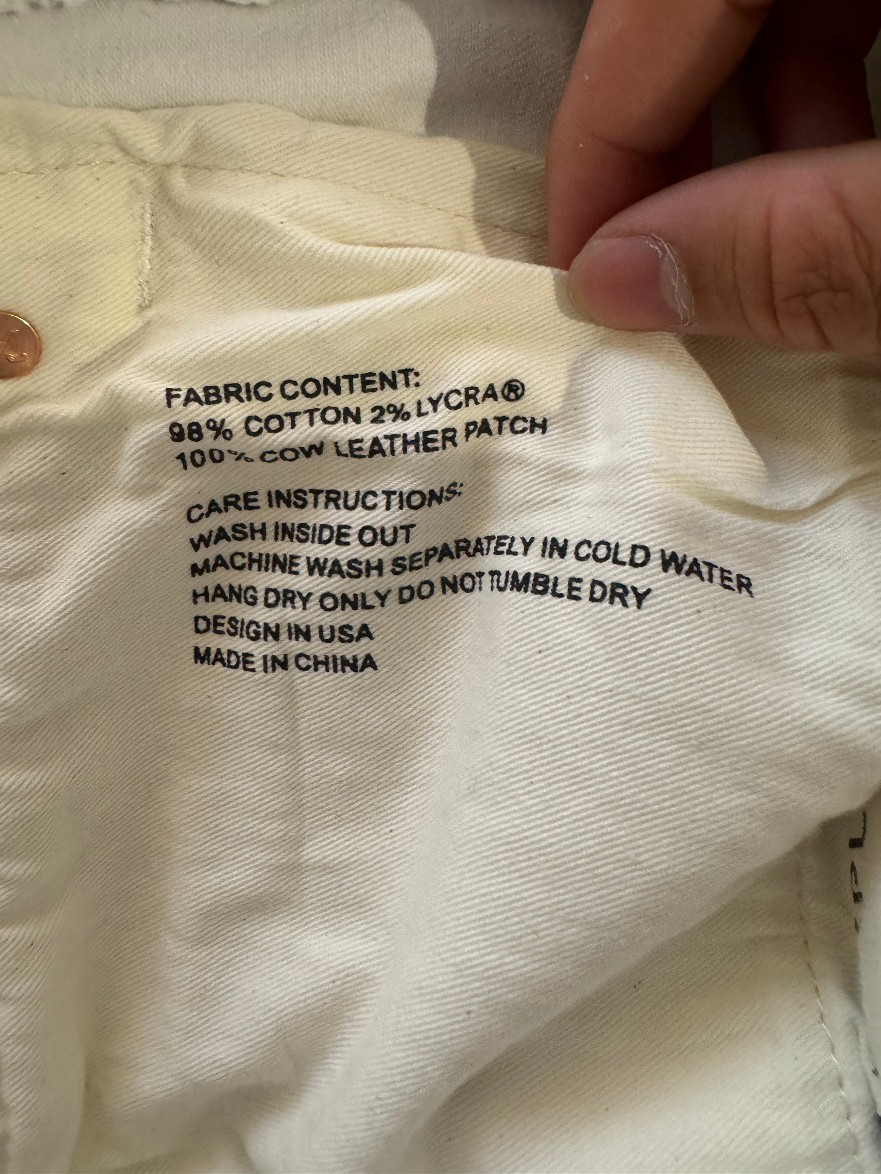 Purple Jeans White Plain Used 36