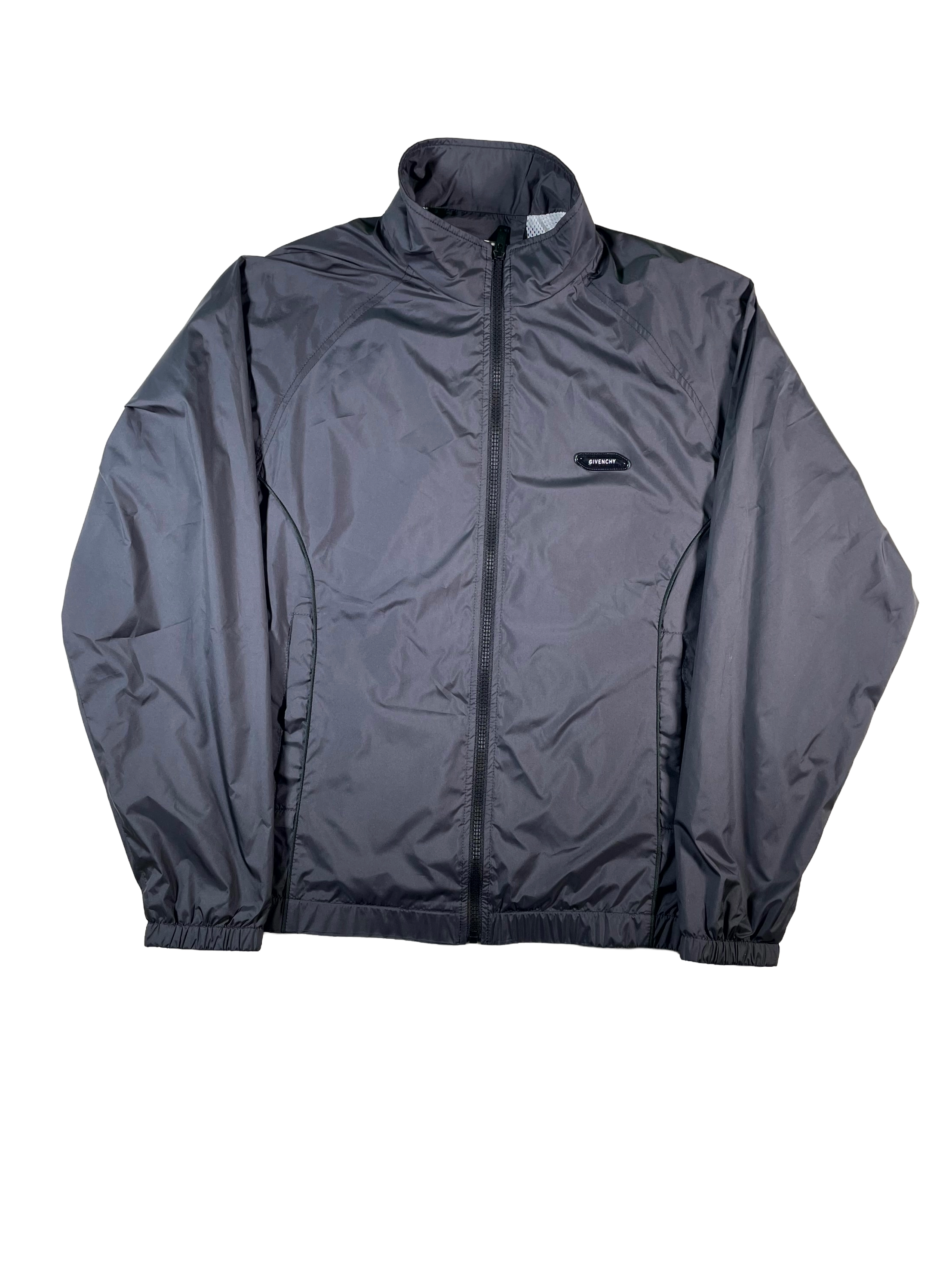 Givenchy Nylon Windbreaker Small Logo Black Track Jacket