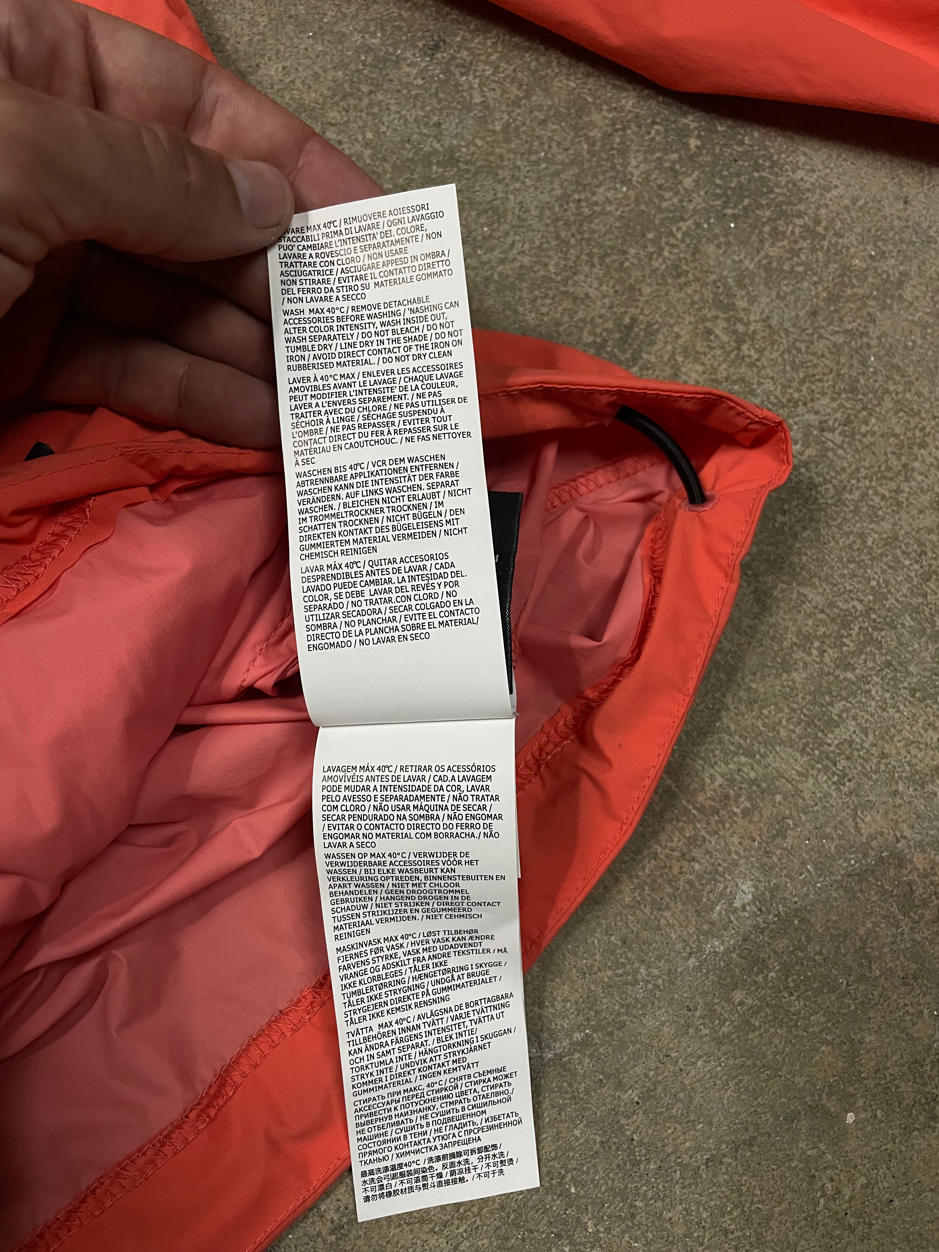 Stone Island Windbreaker Neon Orange Used Large