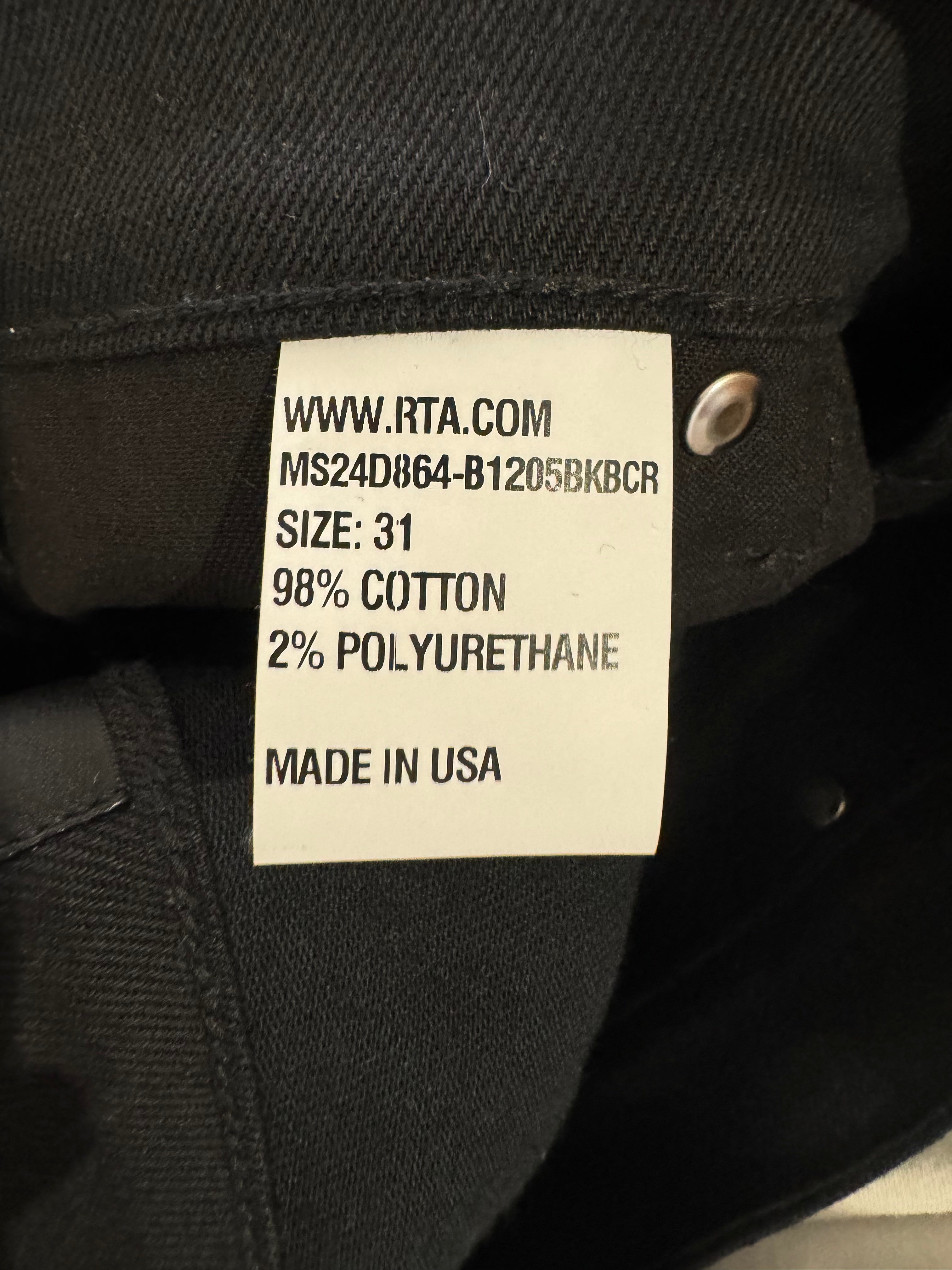 RTA Jeans Black Blue Used 31