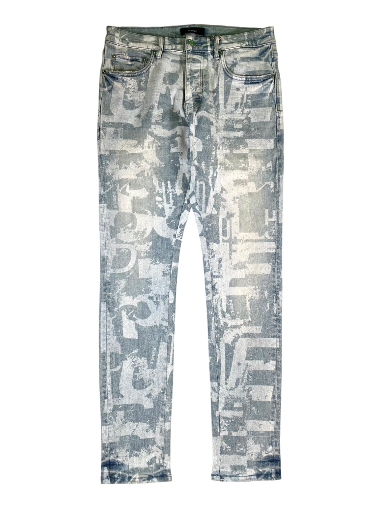 Purple Brand Stencil Light Wash & White Jeans