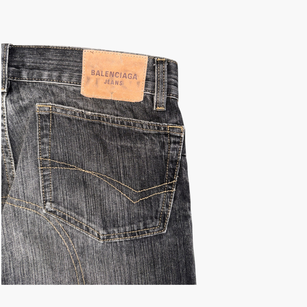 Balenciaga Relief Stitching Black Jeans