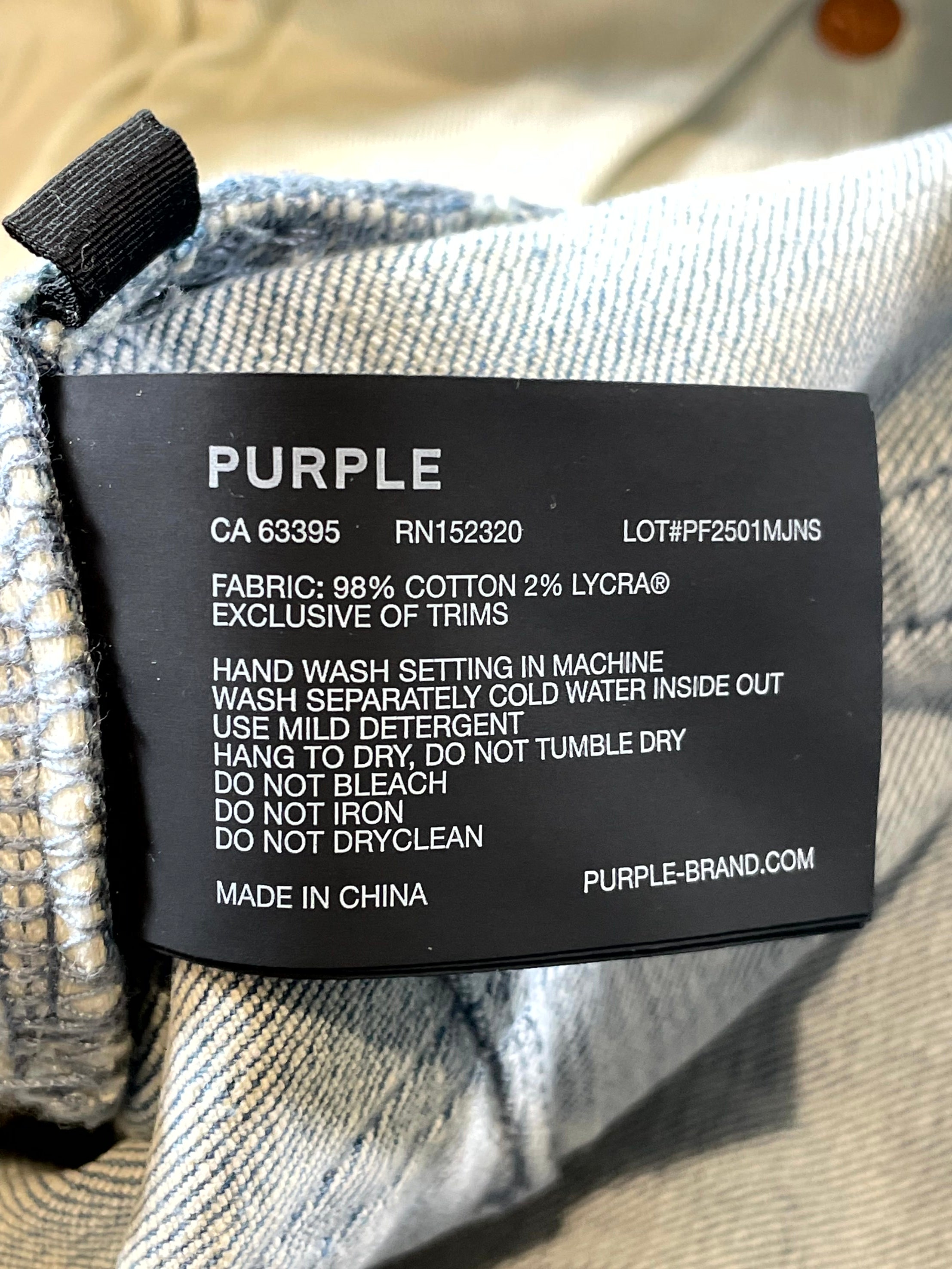 Purple Brand Stencil Light Wash & White Jeans