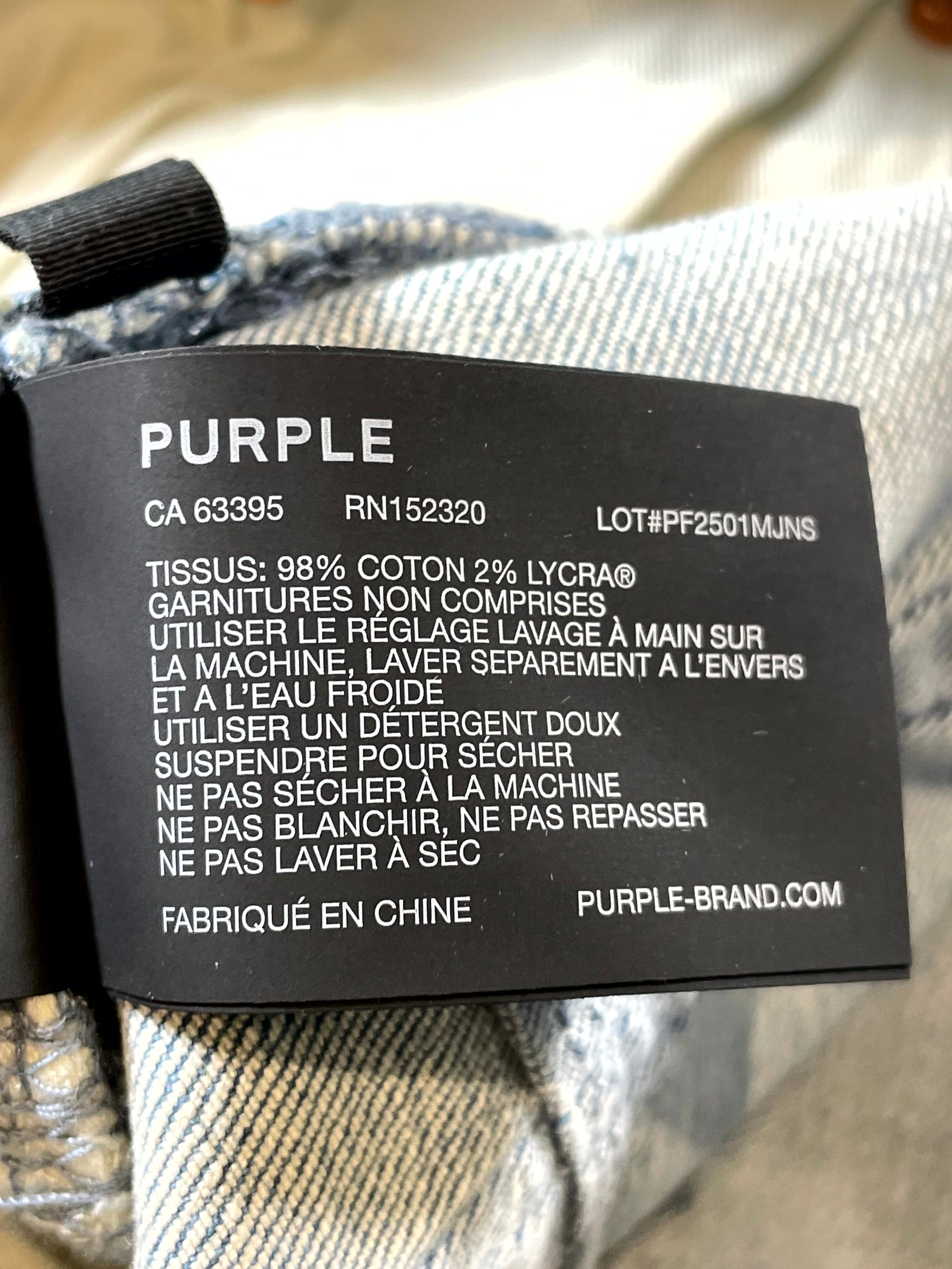 Purple Brand Stencil Light Wash & White Jeans