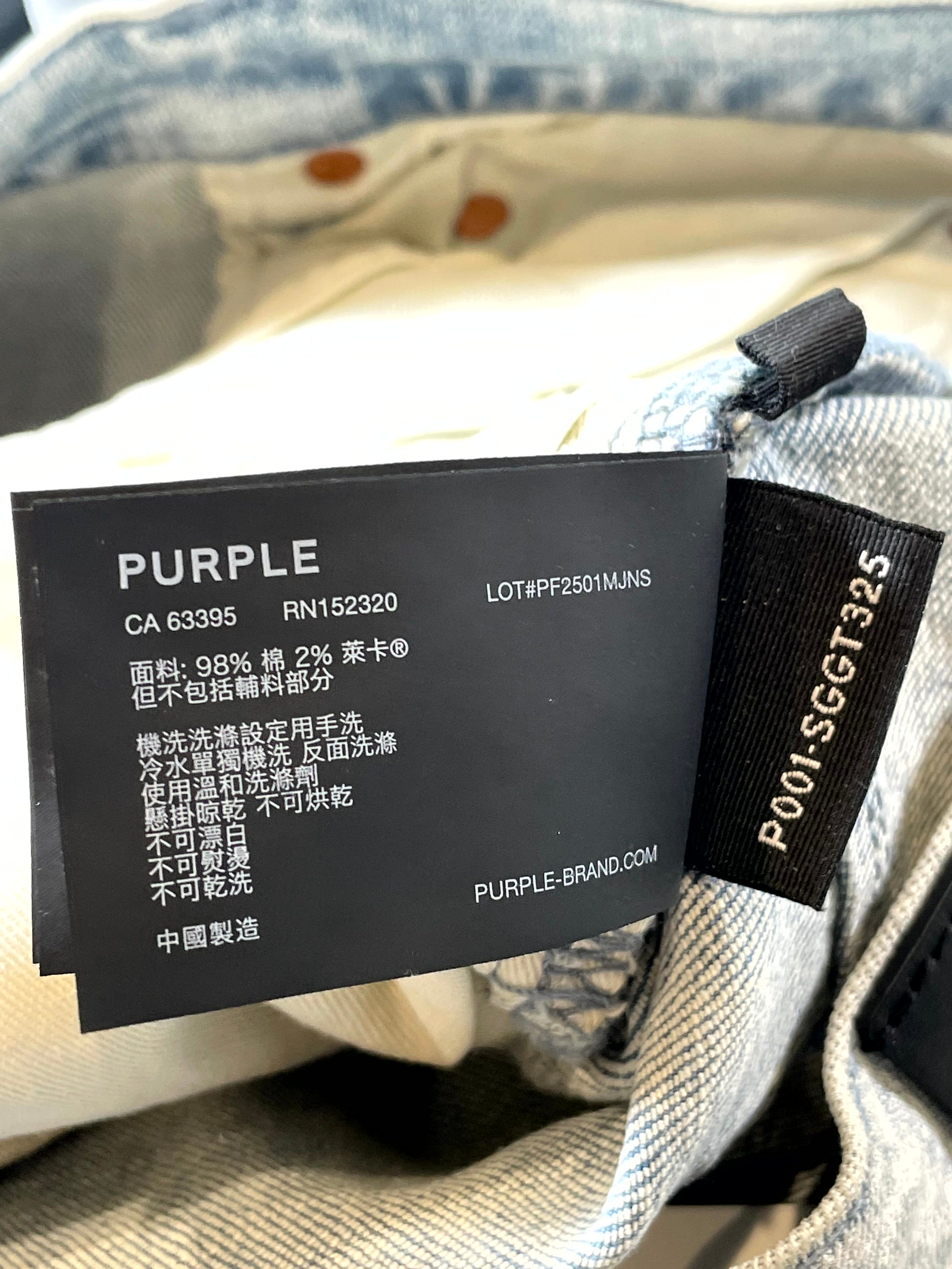 Purple Brand Stencil Light Wash & White Jeans