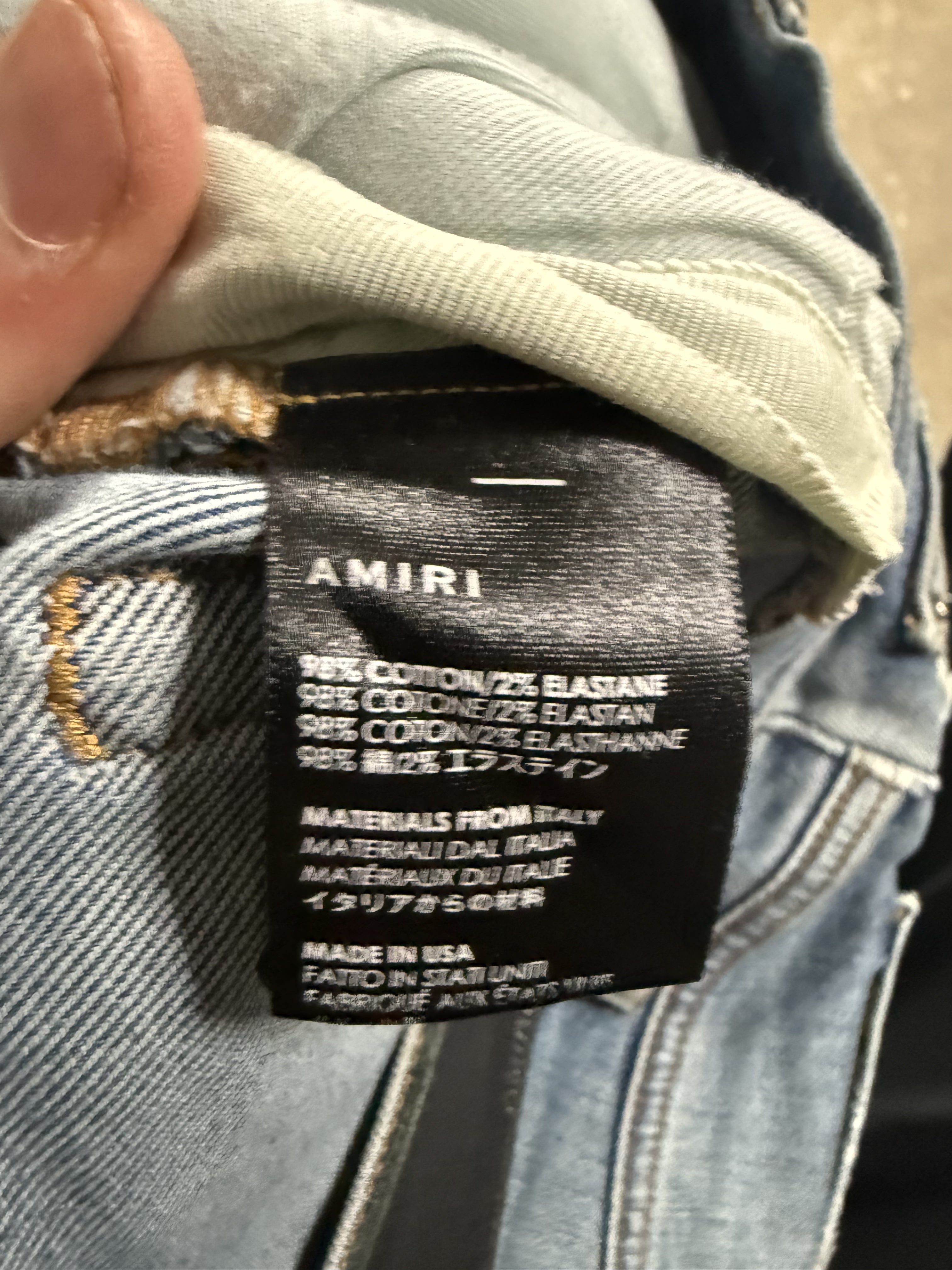 Amiri Thrasher Jeans Light Wash 34 Used