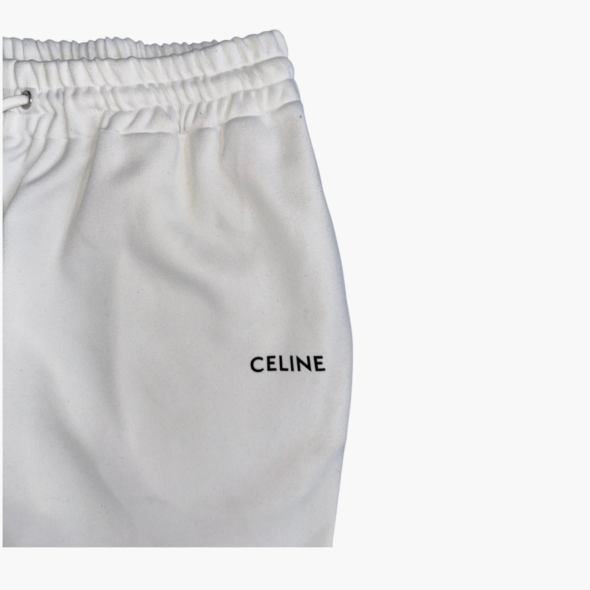 Celine White Smal Logo Track Sweatpants