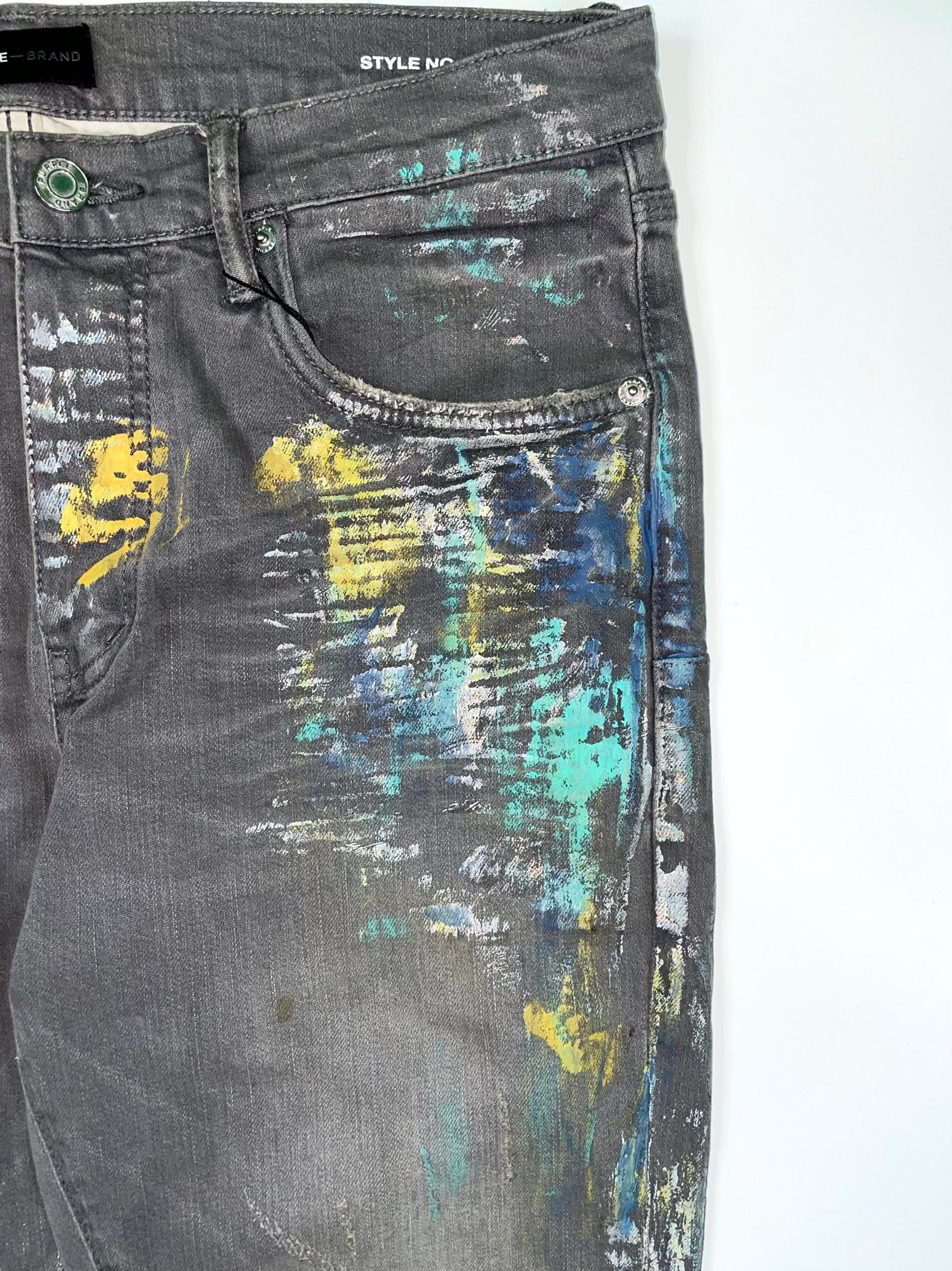 Purple Brand Silver & Milticolor Jeans
