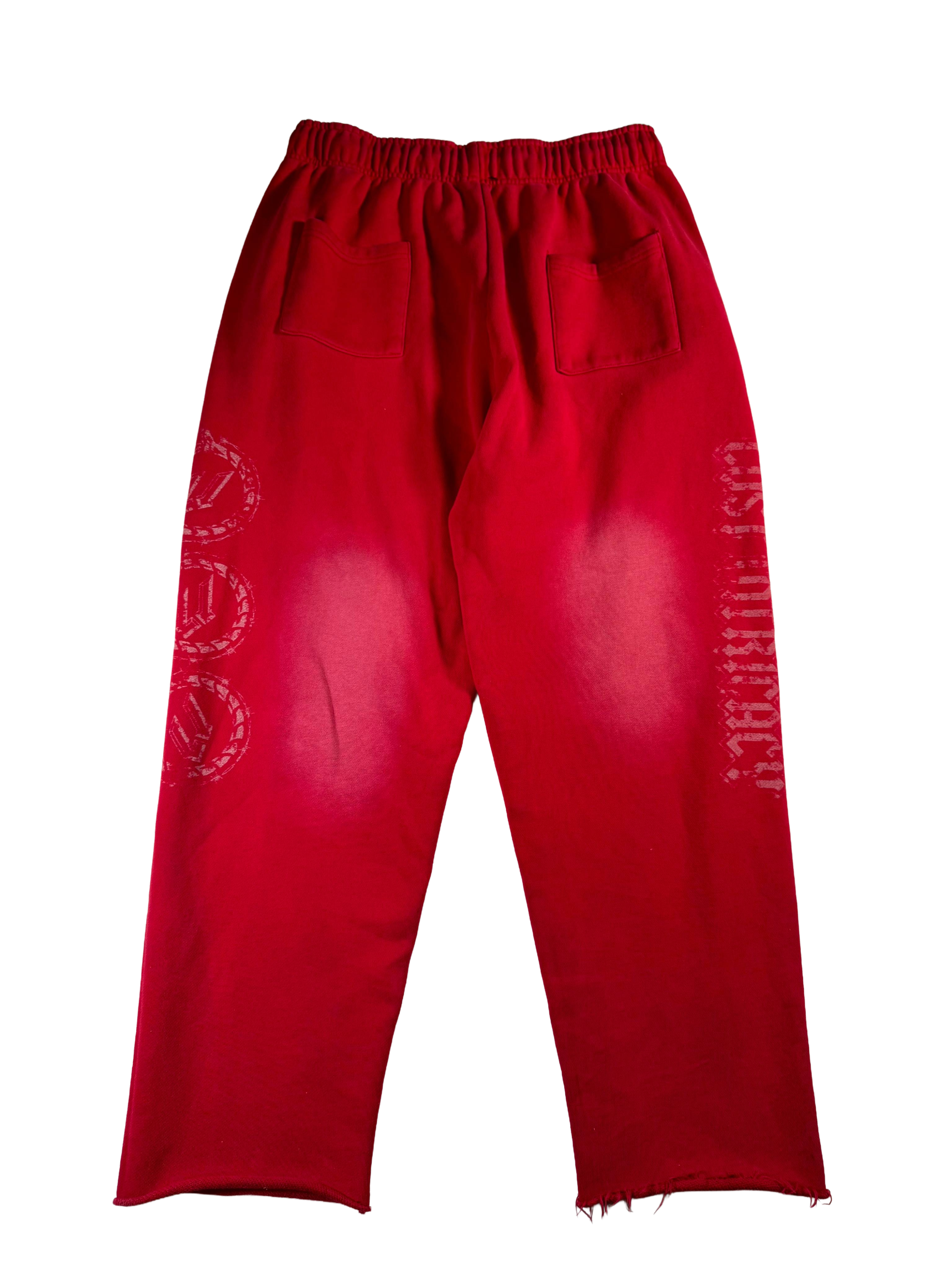 Lost Intricacy Rhinestone Red Sweatpants