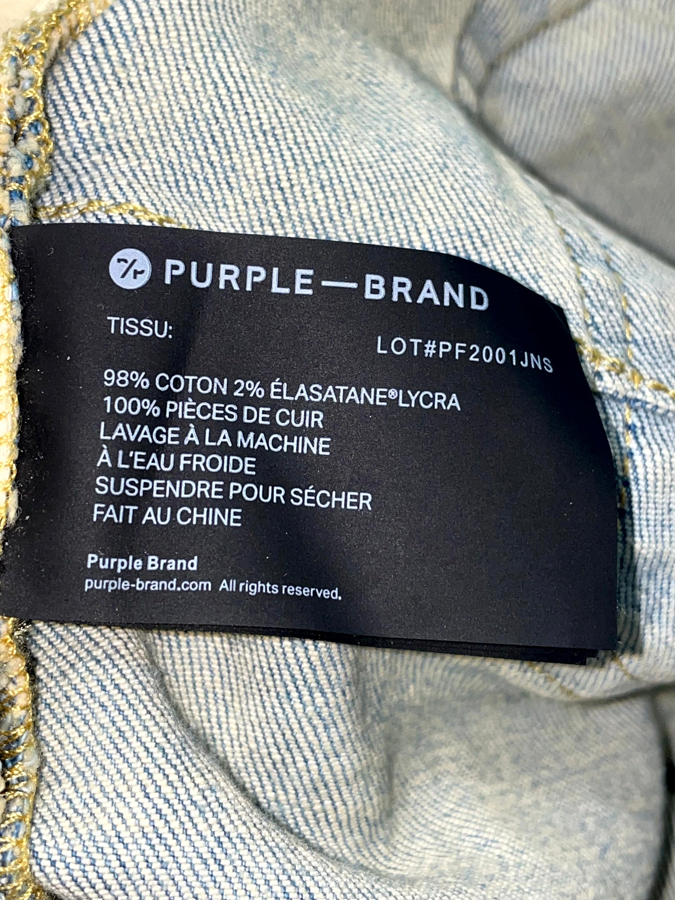 Purple Brand Wax Light Wash Jeans