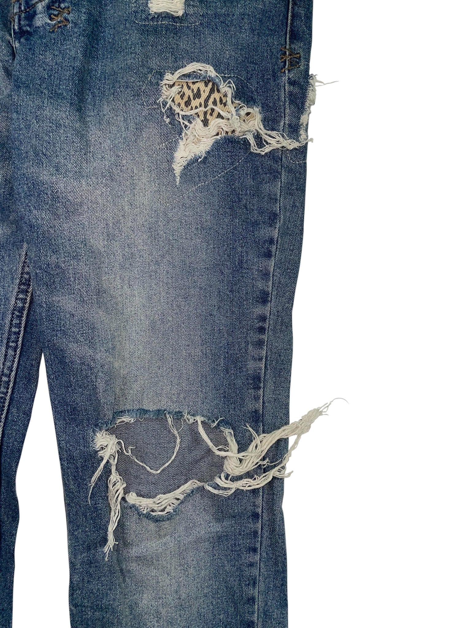Ksubi Light Wash Cheetah Patch Jeans
