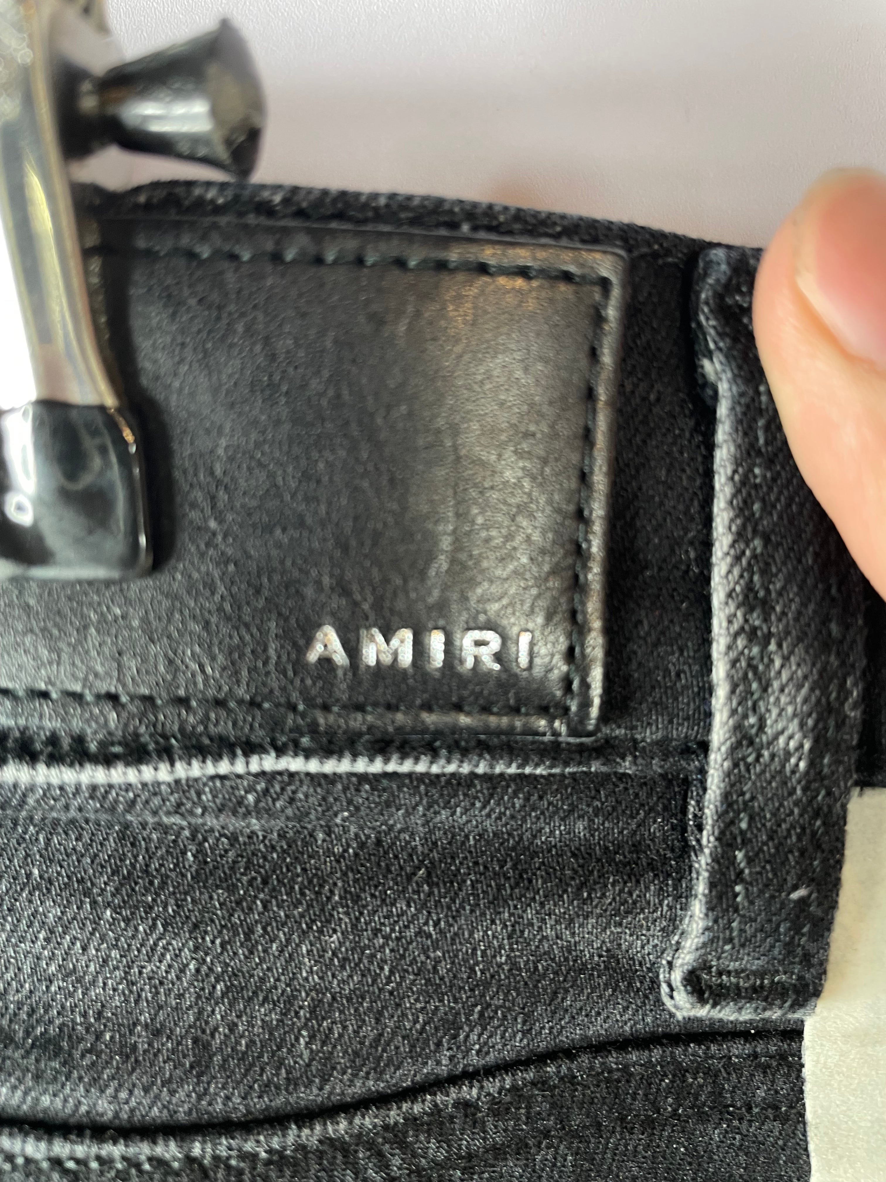 Amiri Black White Stripe Jeans