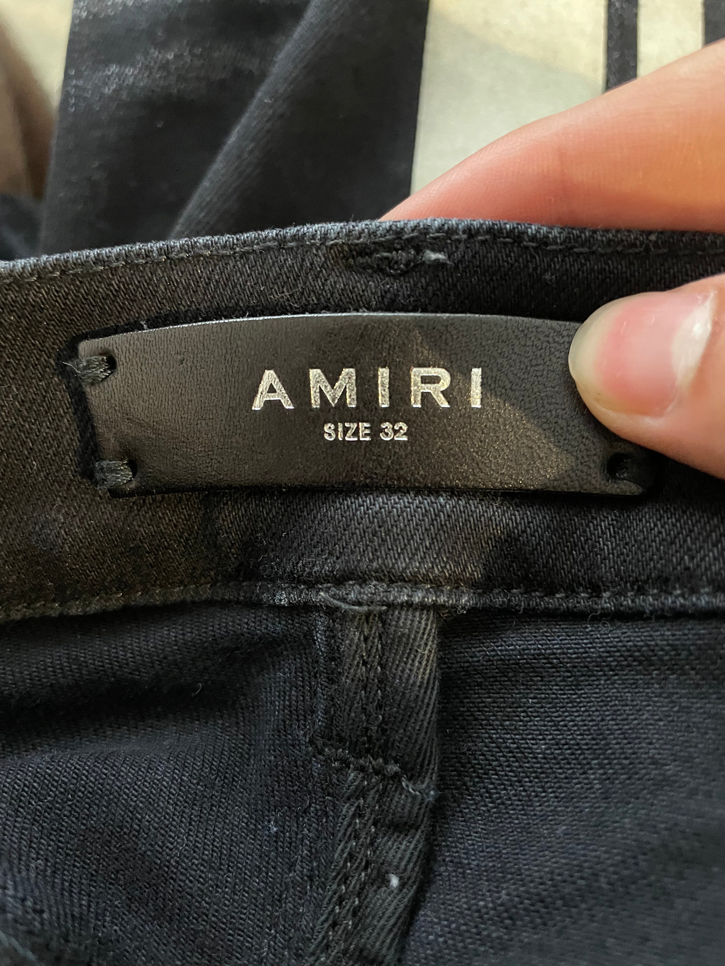 Amiri Black White Stripe Jeans