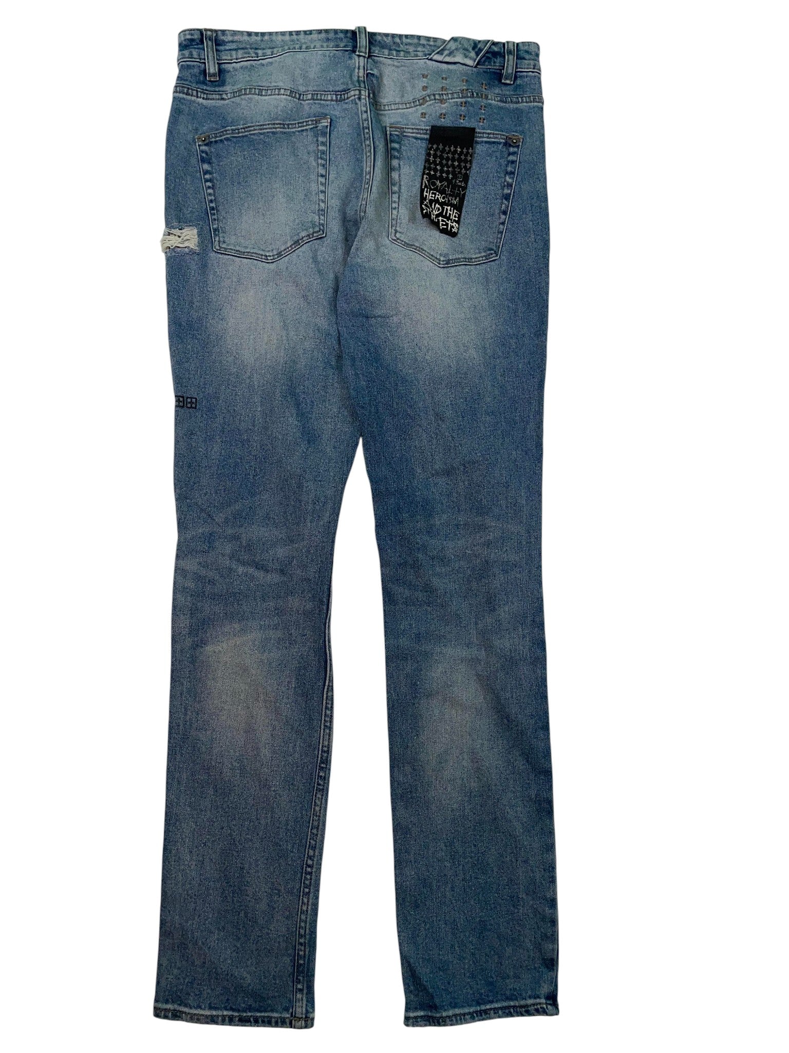 Ksubi Light Wash Cheetah Patch Jeans