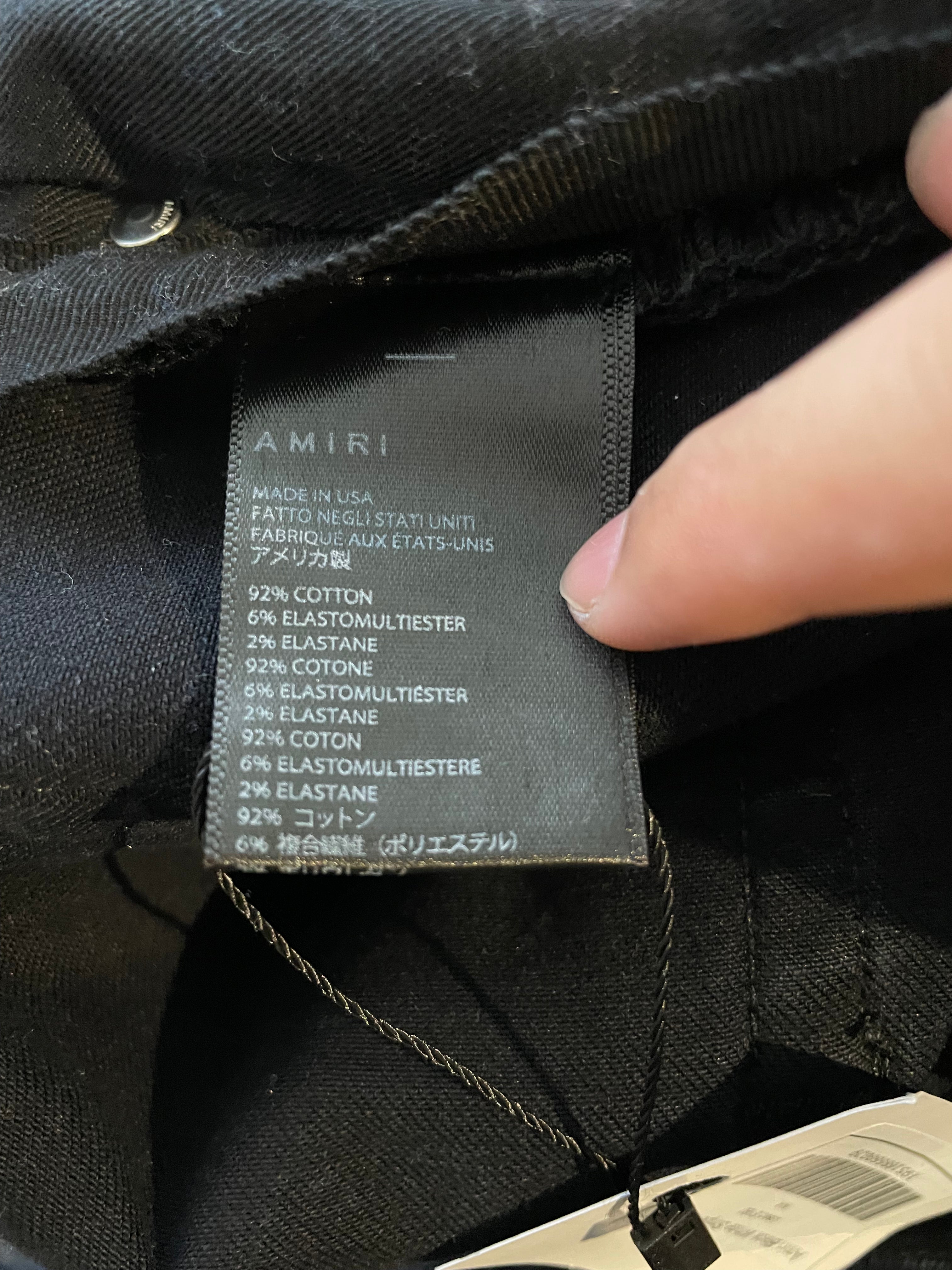 Amiri Black White Stripe Jeans