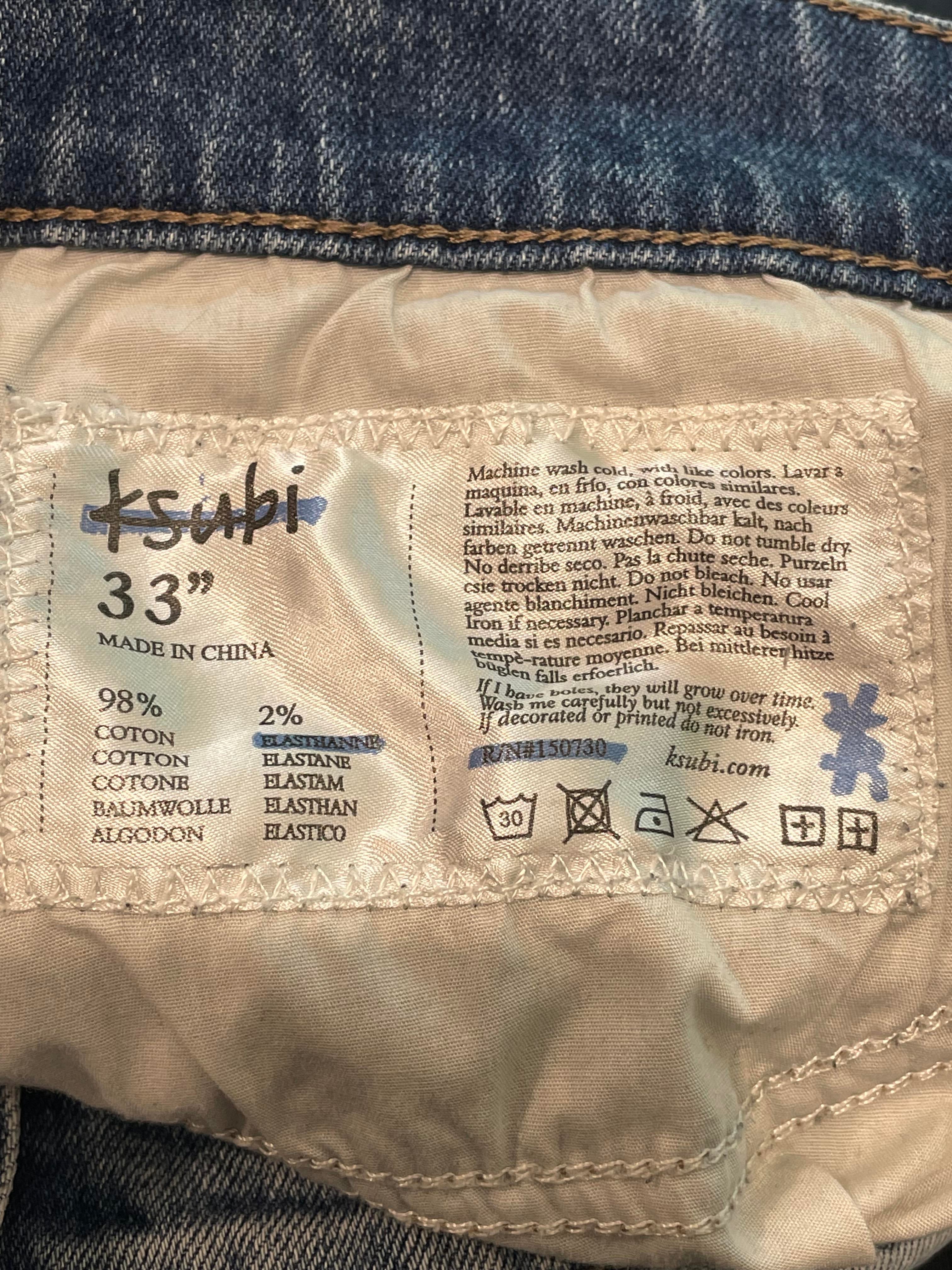 Ksubi Light Wash Cheetah Patch Jeans