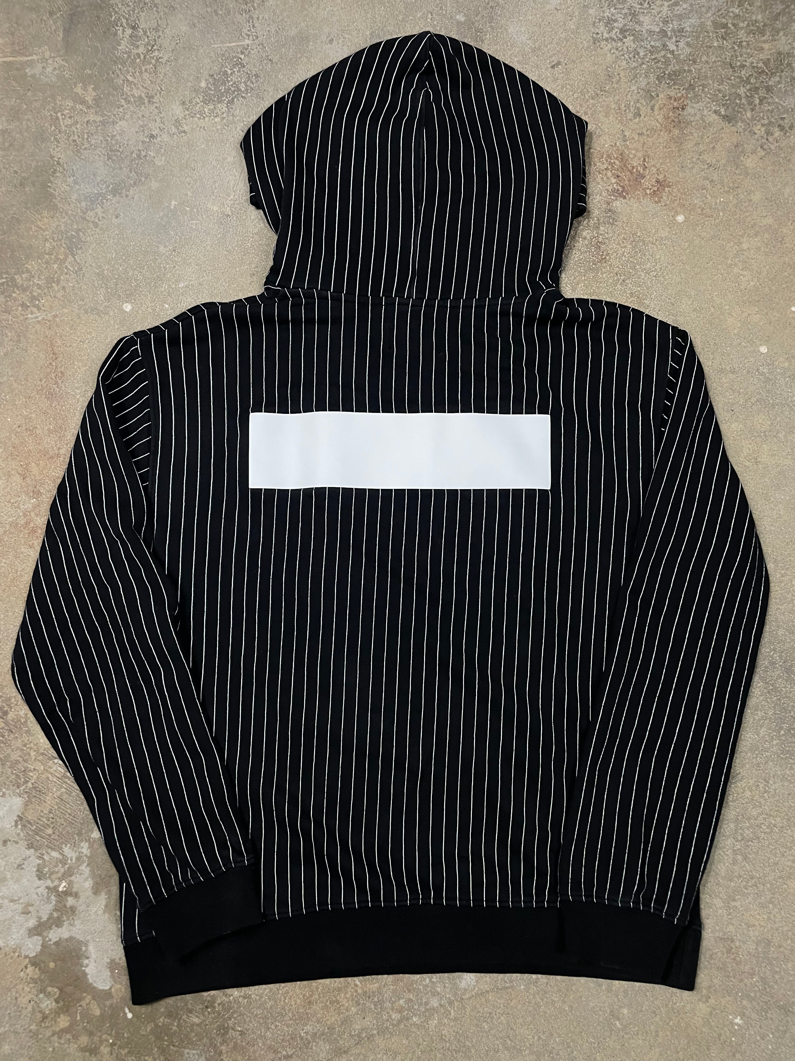 RTA Hoodie Black White Stripe Medium Used