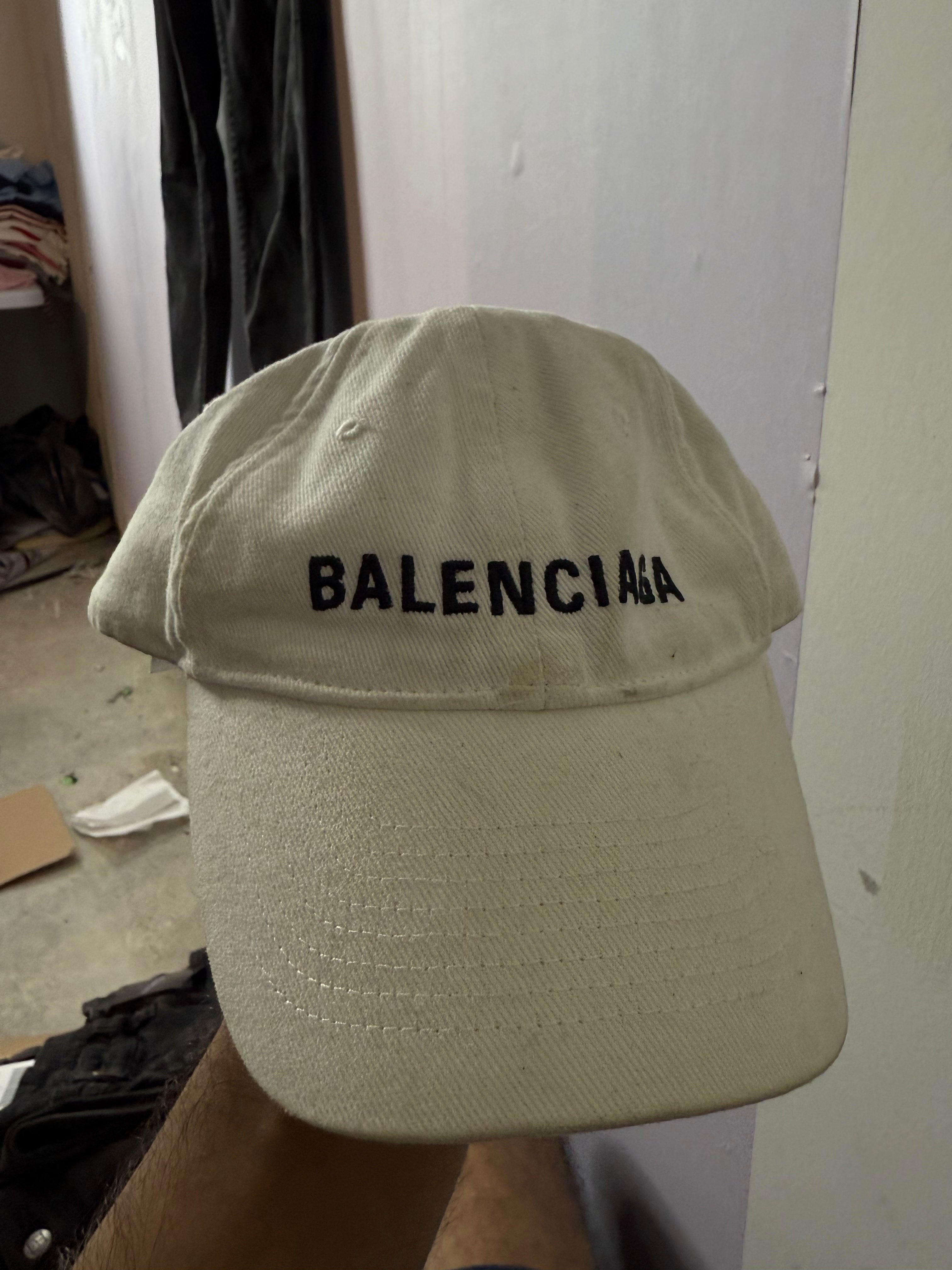 Balenciaga White Black Cap
