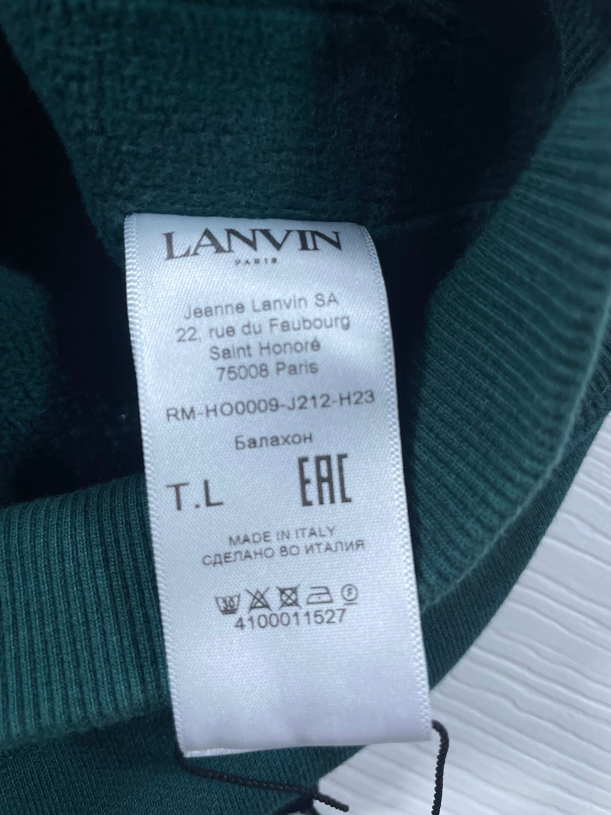 Lanvin Side Curb Dragon Oversized Hoodie